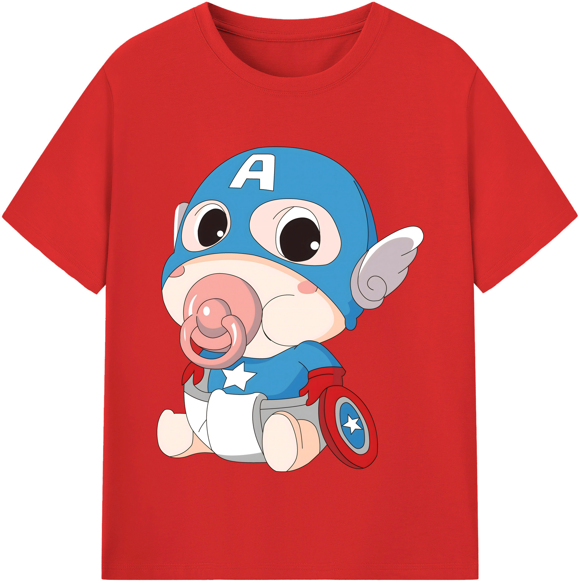 （画像用） アベンジャーズ The Avengers レディースカジュアルプリントTシャツ（綿100％）