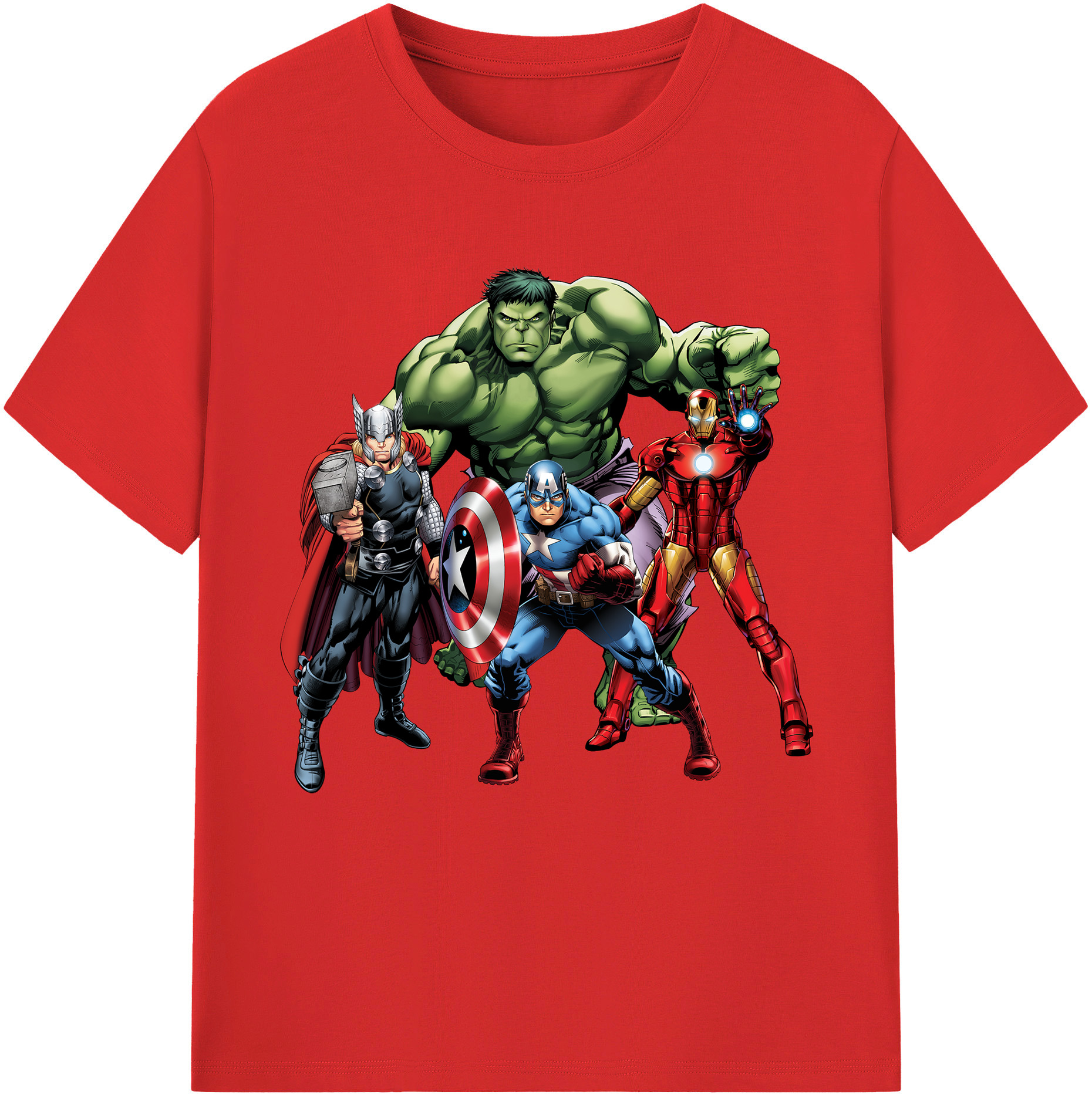 （画像用） アベンジャーズ The Avengers レディースカジュアルプリントTシャツ（綿100％）