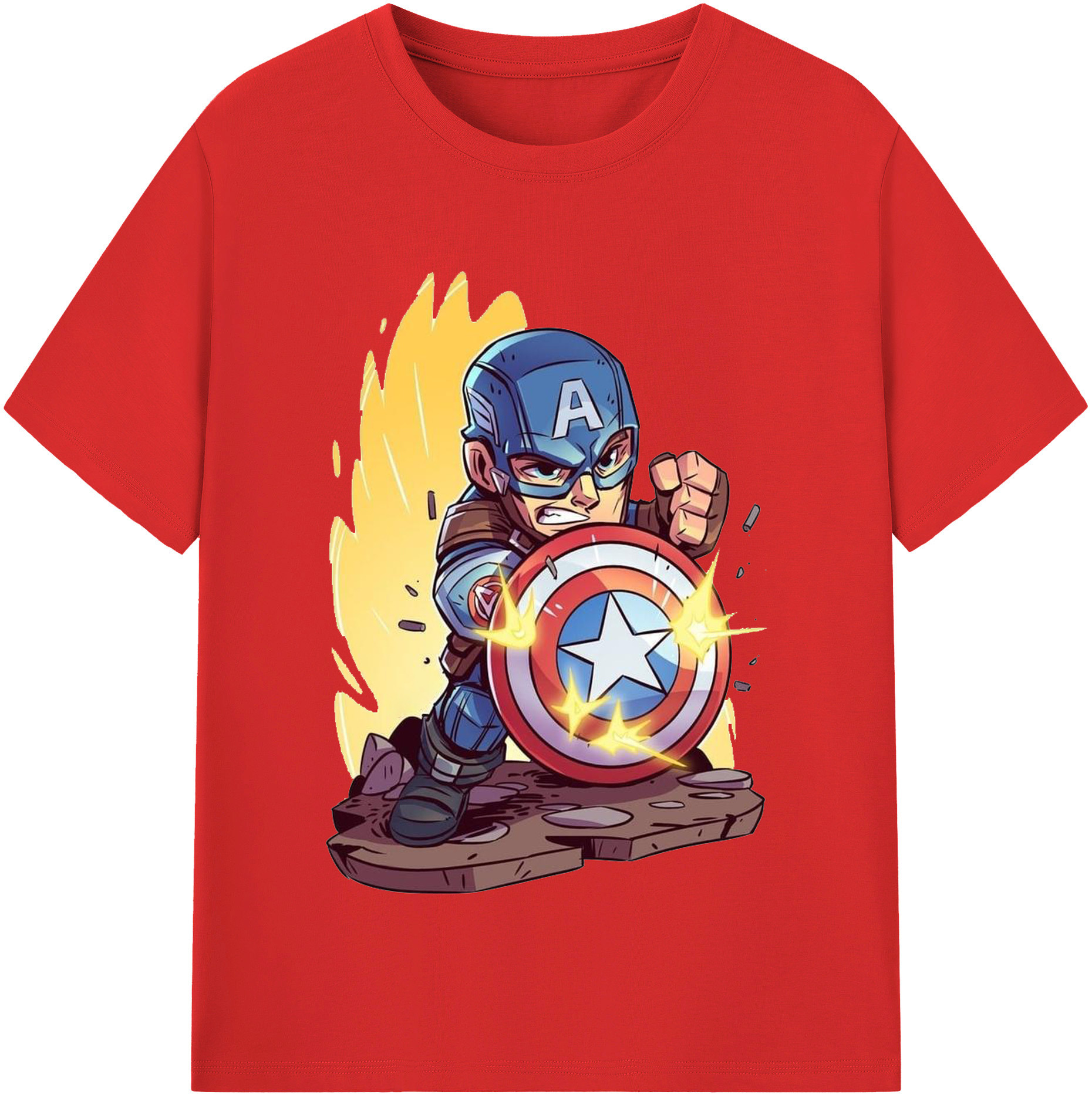 （画像用） アベンジャーズ The Avengers レディースカジュアルプリントTシャツ（綿100％）