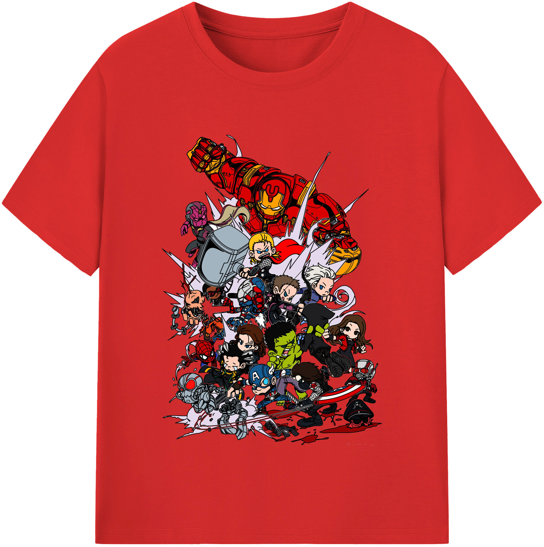 （画像用） アベンジャーズ The Avengers レディースカジュアルプリントTシャツ（綿100％）