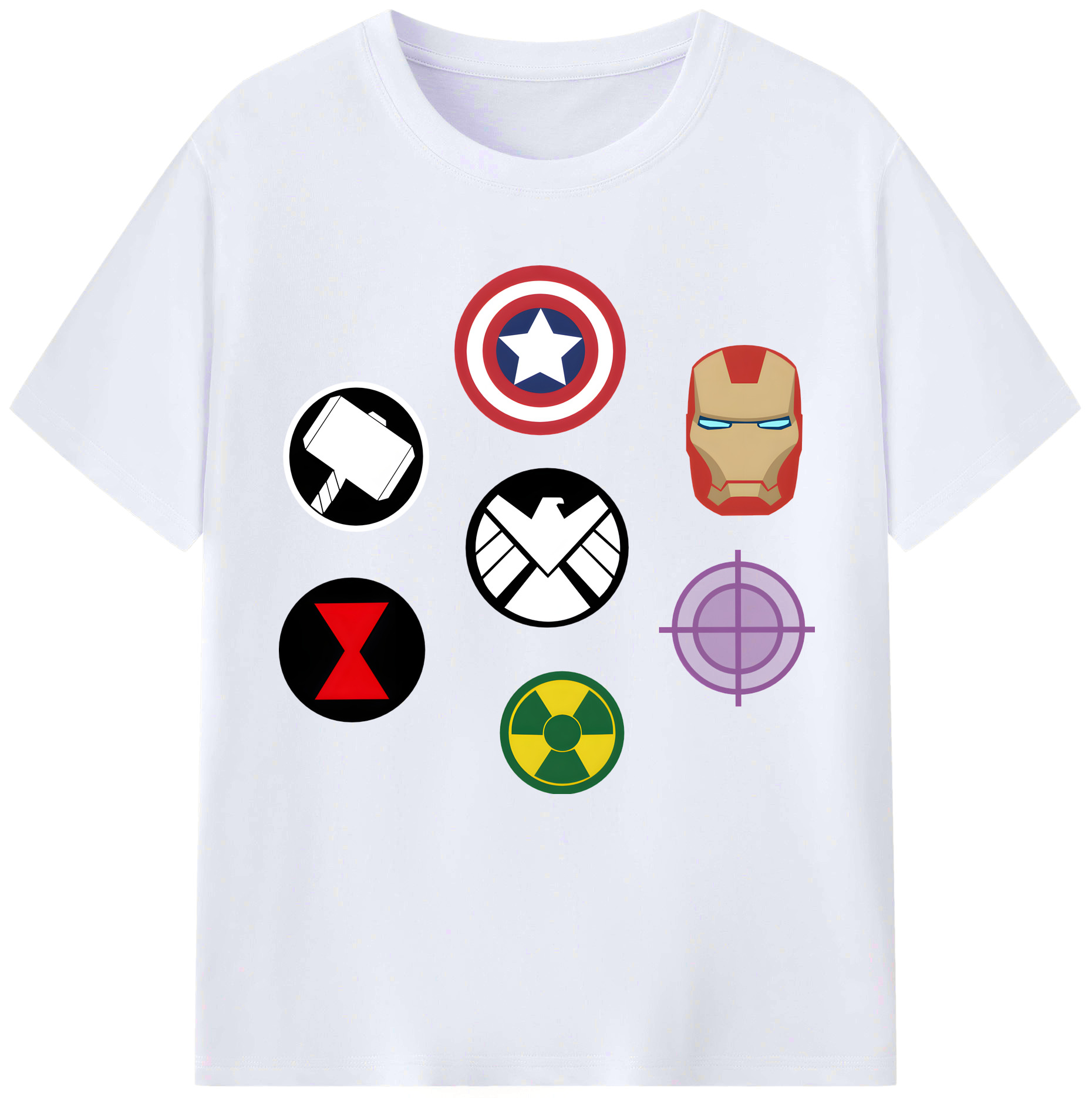 （画像用） アベンジャーズ The Avengers レディースカジュアルプリントTシャツ（綿100％）