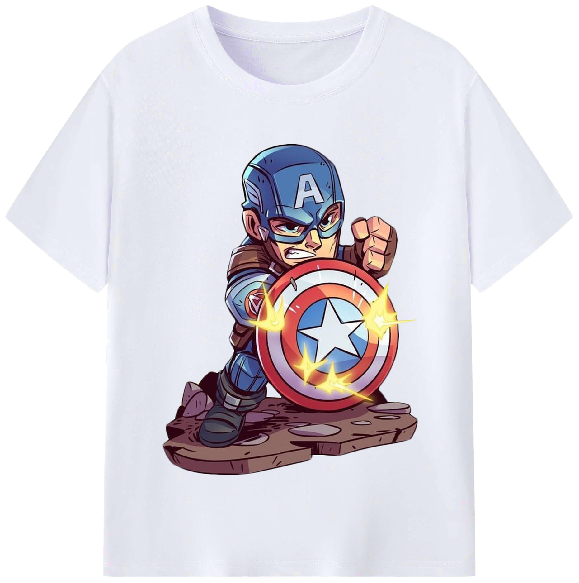 （画像用） アベンジャーズ The Avengers レディースカジュアルプリントTシャツ（綿100％）