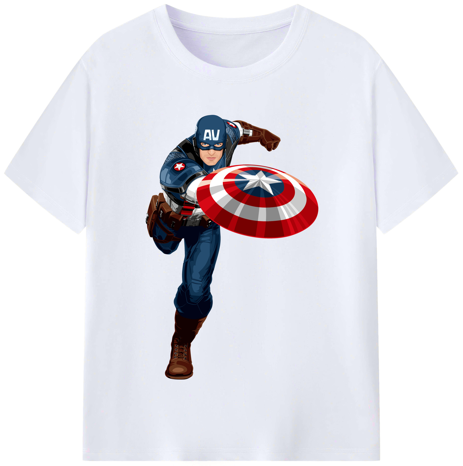 （画像用） アベンジャーズ The Avengers レディースカジュアルプリントTシャツ（綿100％）
