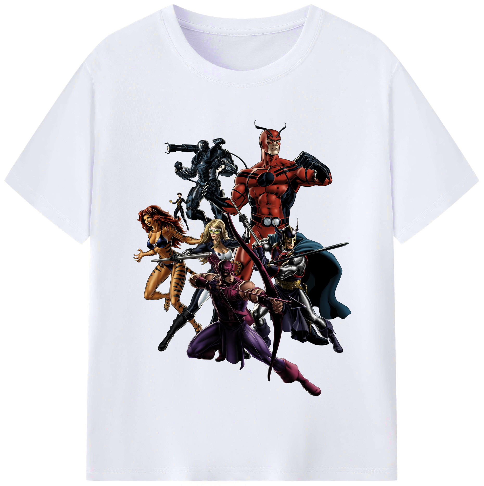 （画像用） アベンジャーズ The Avengers レディースカジュアルプリントTシャツ（綿100％）