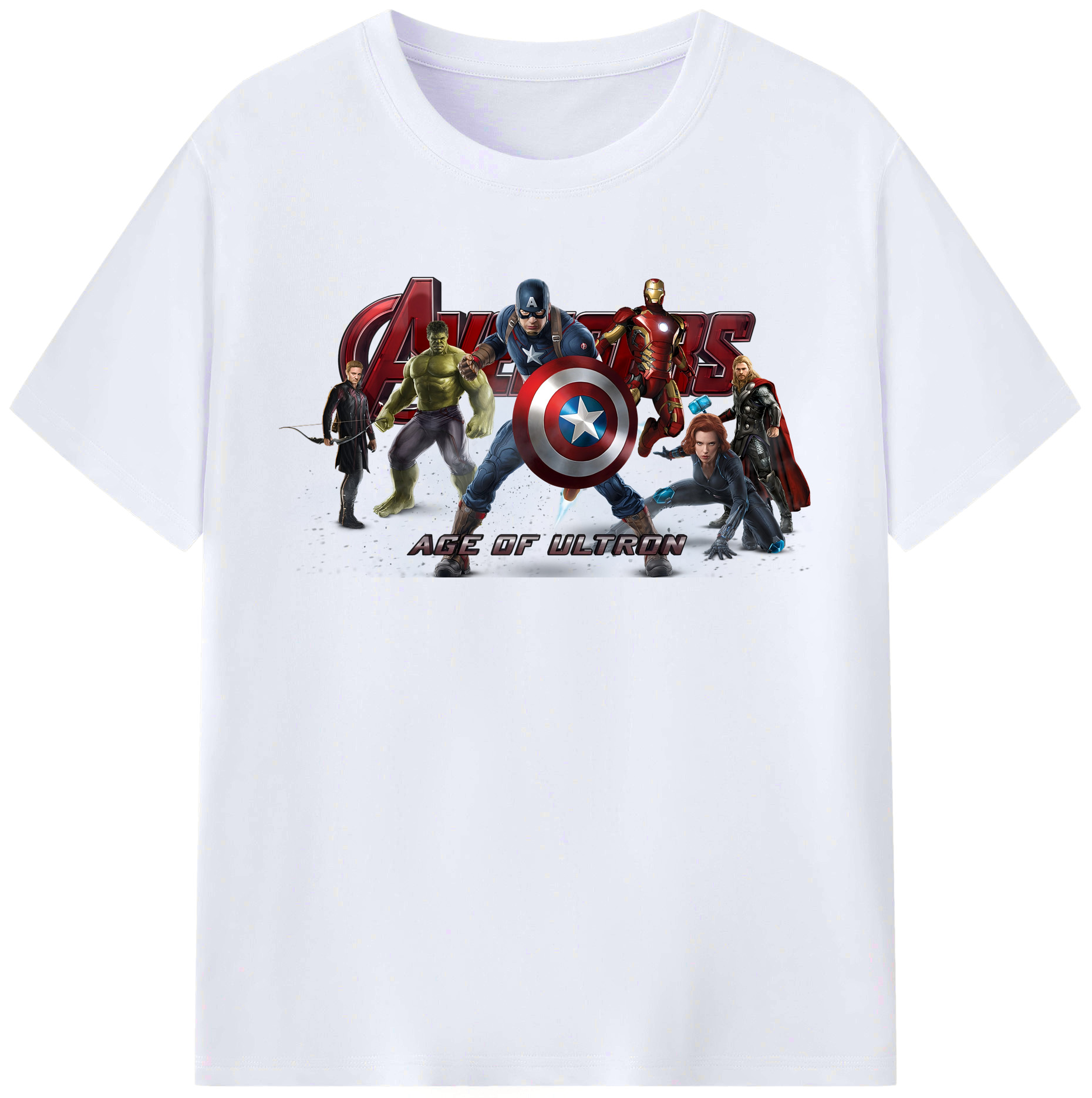 （画像用） アベンジャーズ The Avengers レディースカジュアルプリントTシャツ（綿100％）