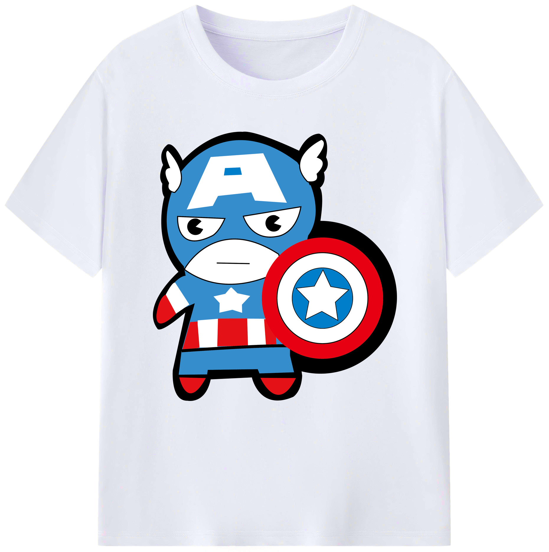 （画像用） アベンジャーズ The Avengers レディースカジュアルプリントTシャツ（綿100％）