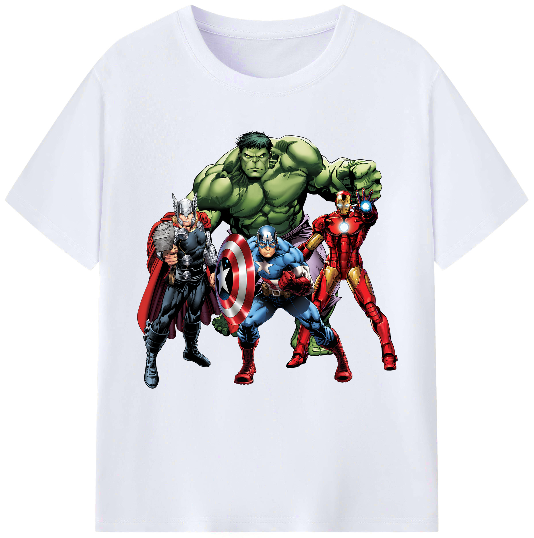 （画像用） アベンジャーズ The Avengers レディースカジュアルプリントTシャツ（綿100％）