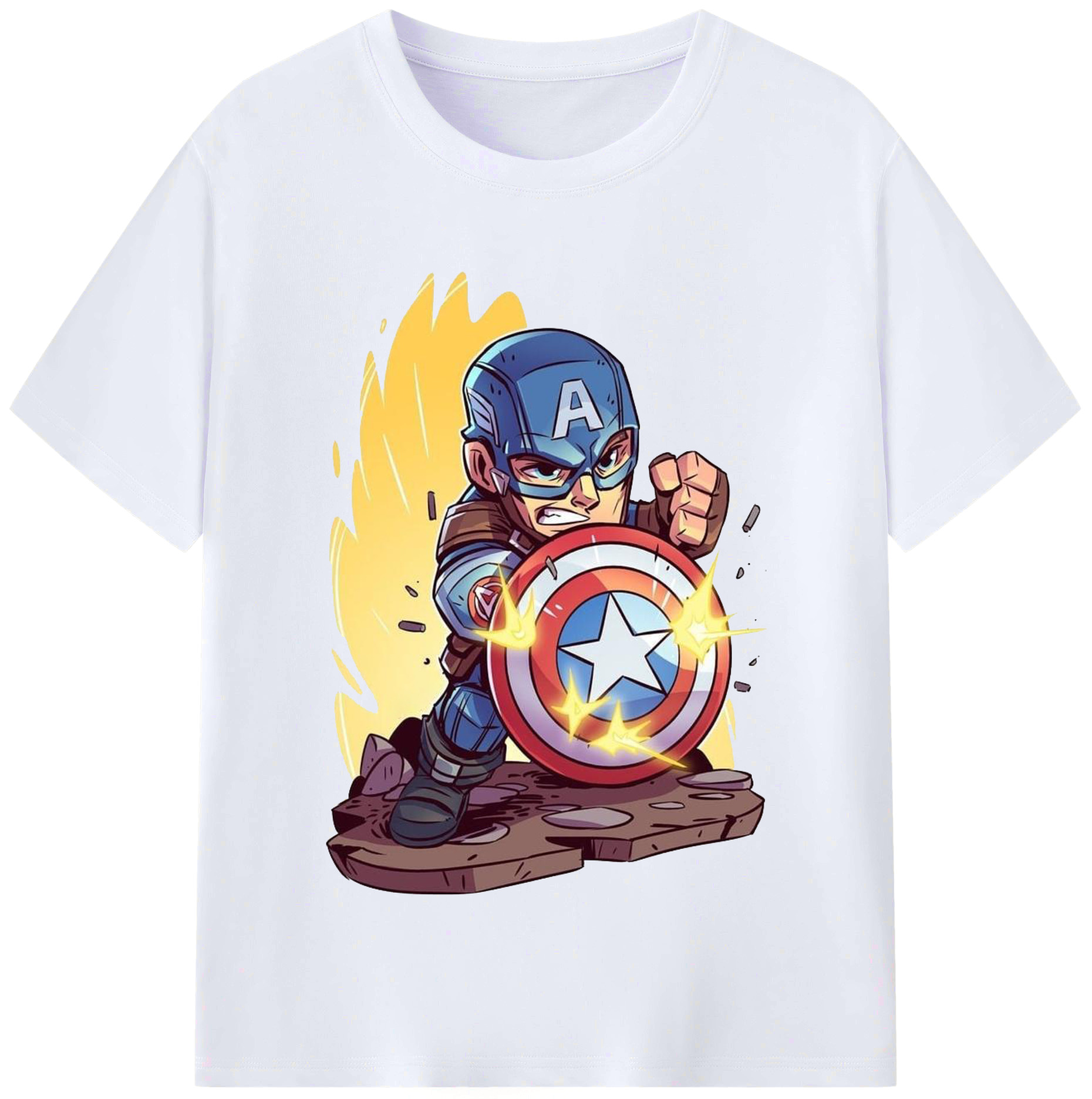 （画像用） アベンジャーズ The Avengers レディースカジュアルプリントTシャツ（綿100％）