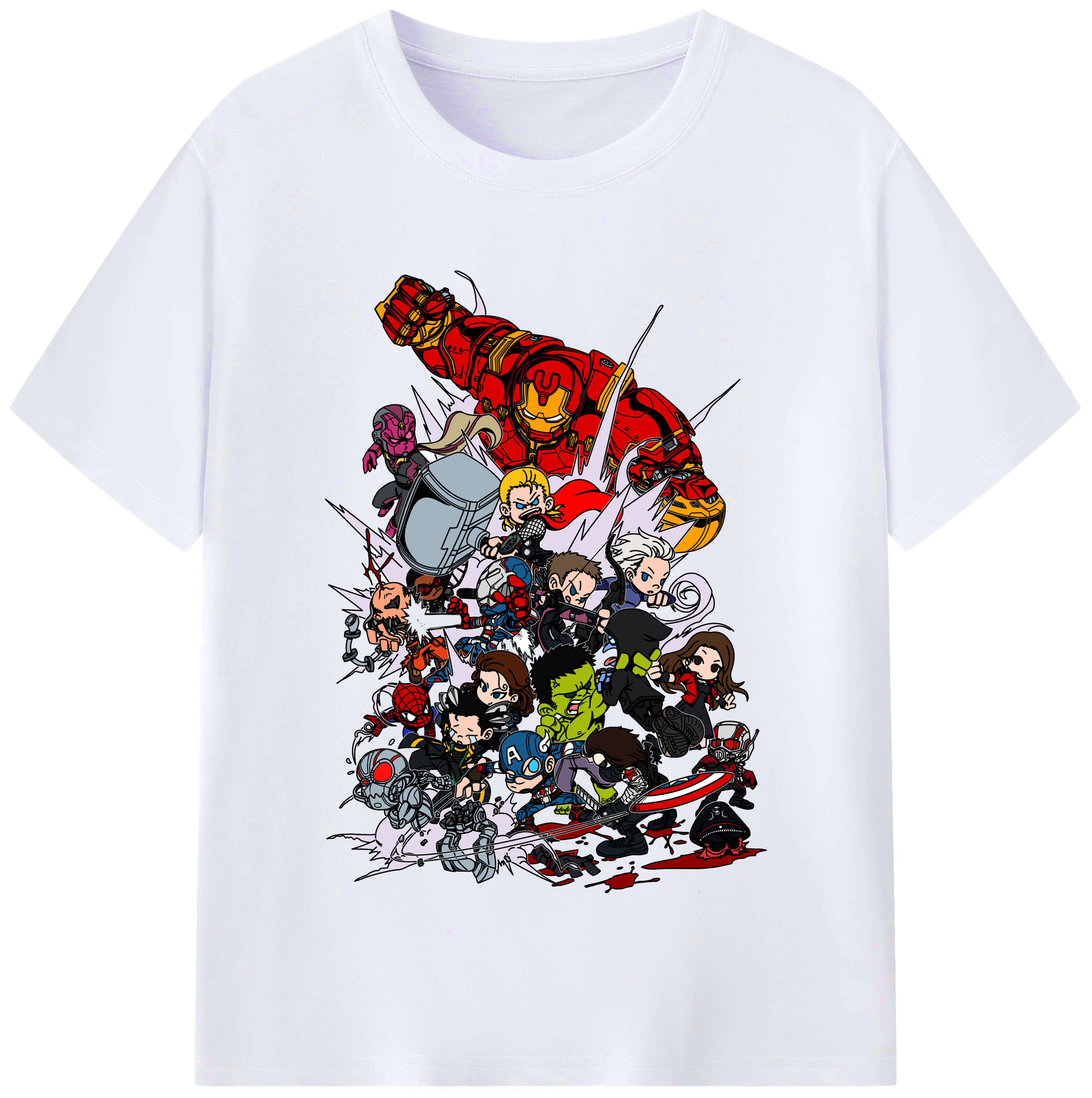 （画像用） アベンジャーズ The Avengers レディースカジュアルプリントTシャツ（綿100％）