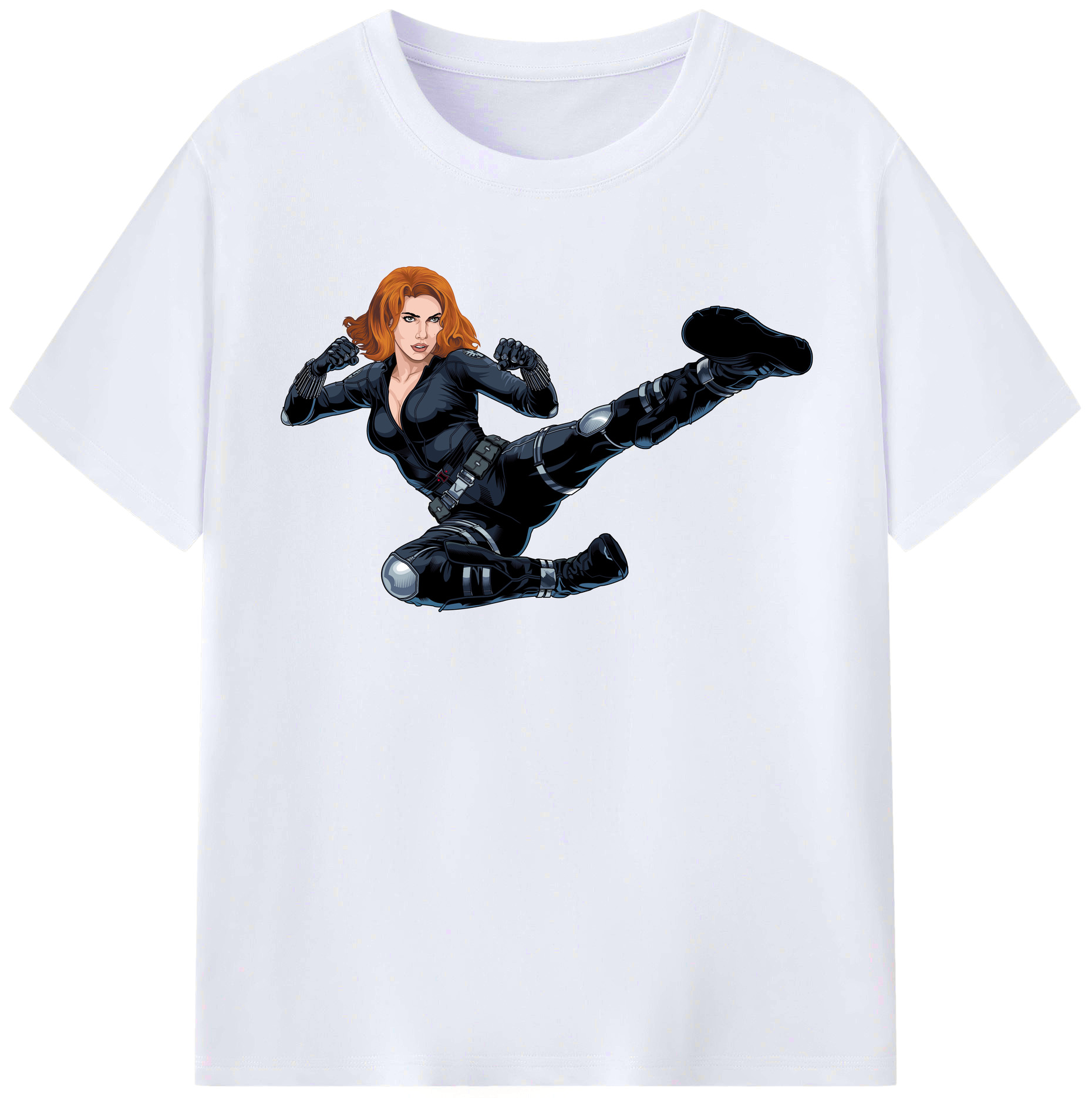 （画像用） アベンジャーズ The Avengers レディースカジュアルプリントTシャツ（綿100％）