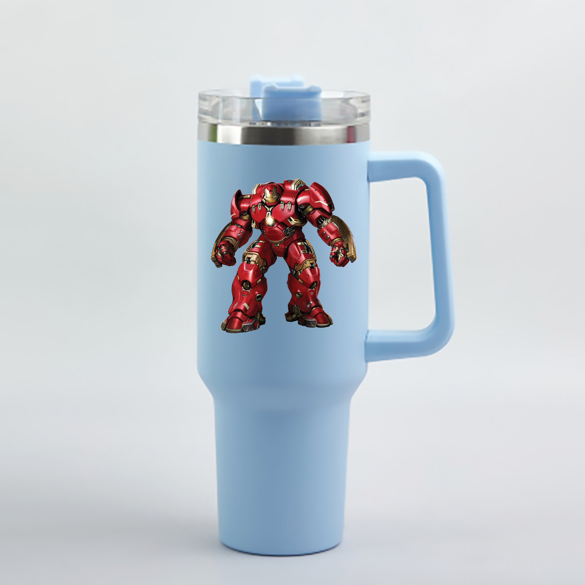 （画像用） アベンジャーズ The Avengers 1200mL車用タンブラー - クリスタルステッカー（プラスチックストロー付き）