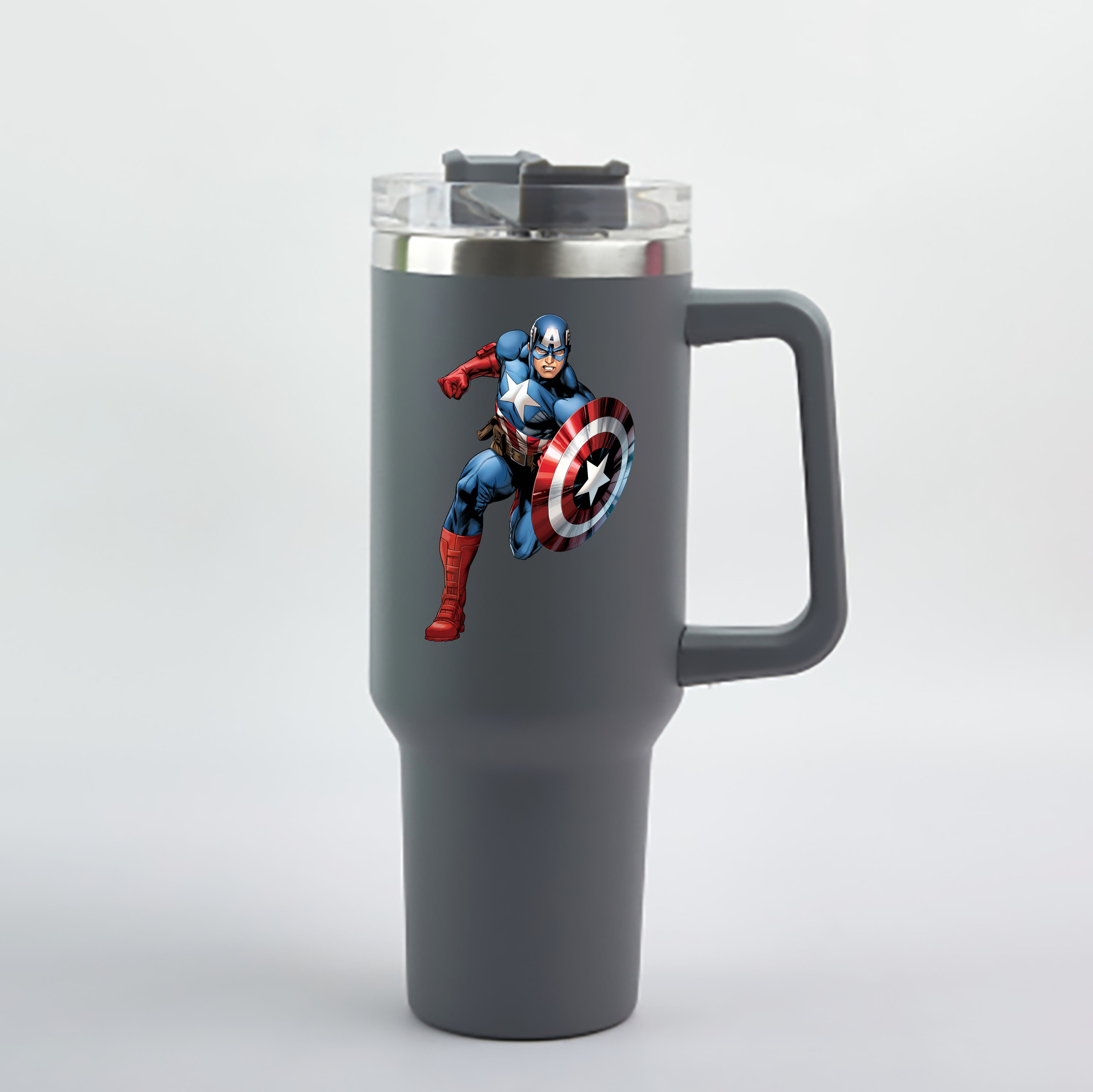 （画像用） アベンジャーズ The Avengers 1200mL車用タンブラー - クリスタルステッカー（プラスチックストロー付き）