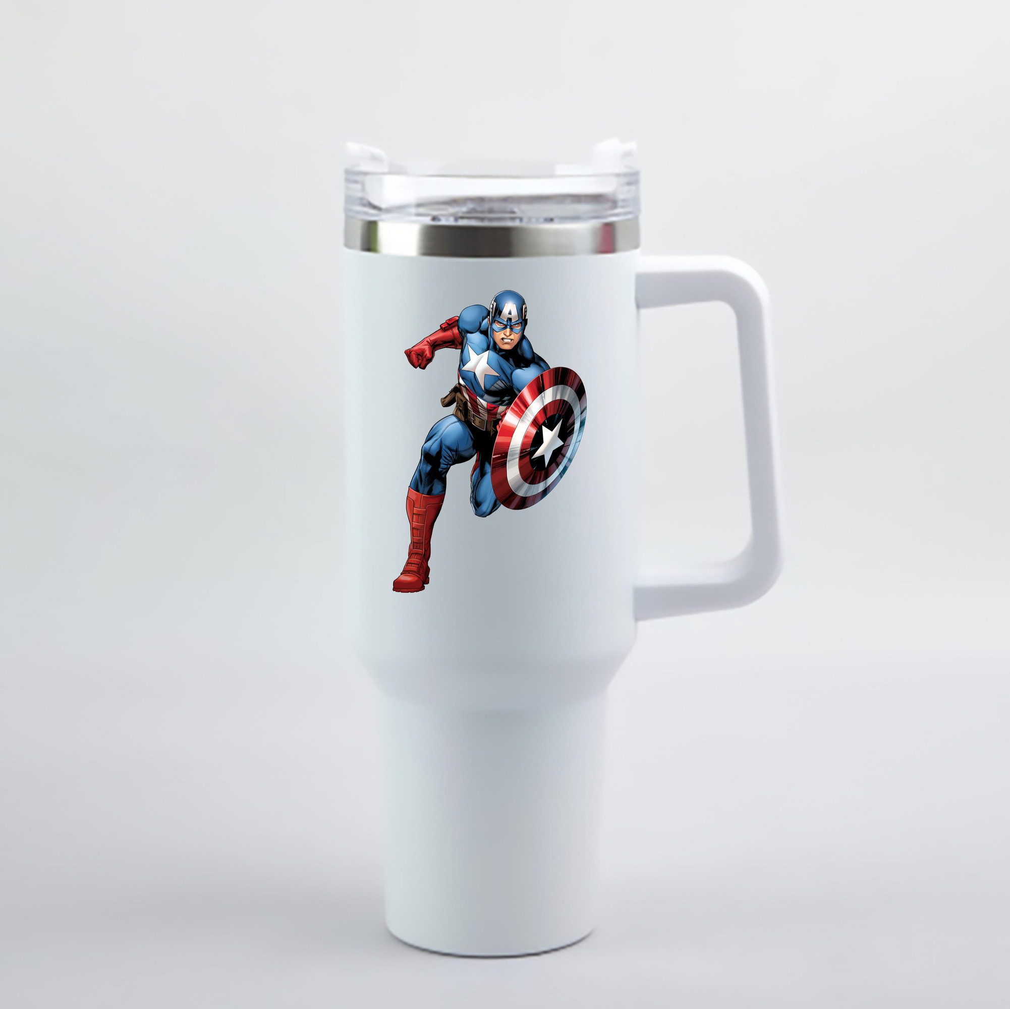 （画像用） アベンジャーズ The Avengers 1200mL車用タンブラー - クリスタルステッカー（プラスチックストロー付き）