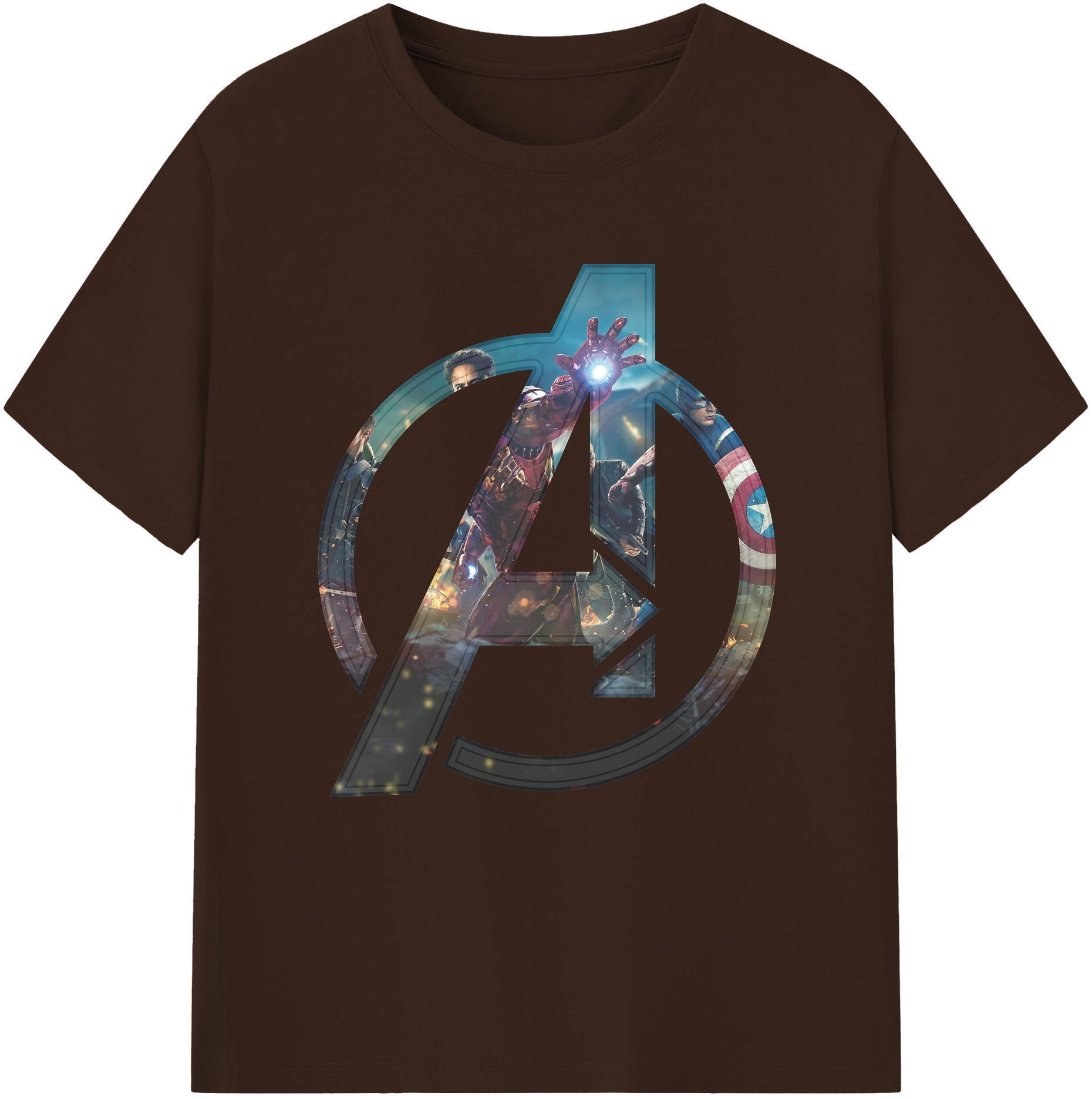 （画像用） アベンジャーズ The Avengers 綿100％半袖Tシャツ（フロントプリント）
