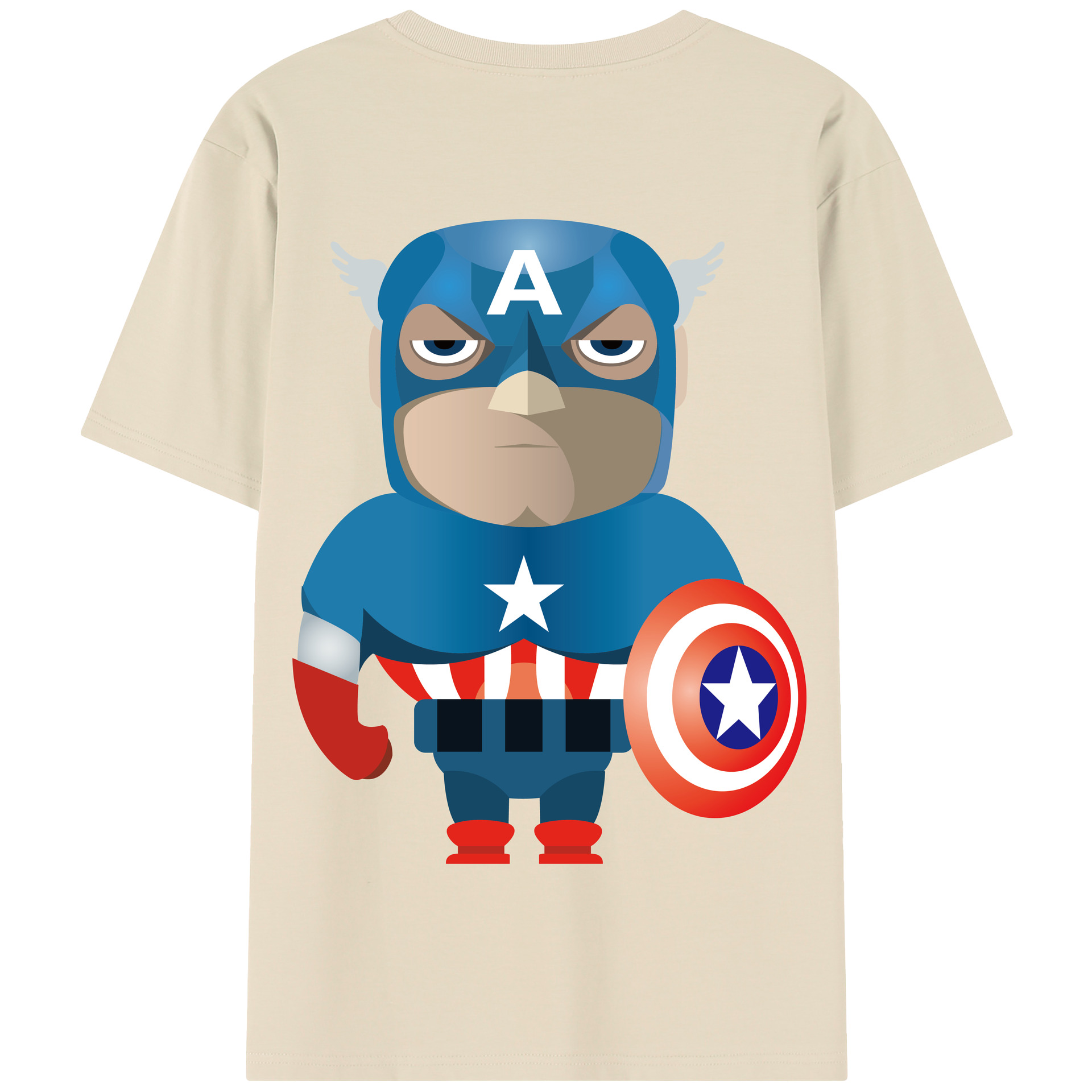 （画像用） アベンジャーズ The Avengers 綿100％半袖Tシャツ（背面プリント）