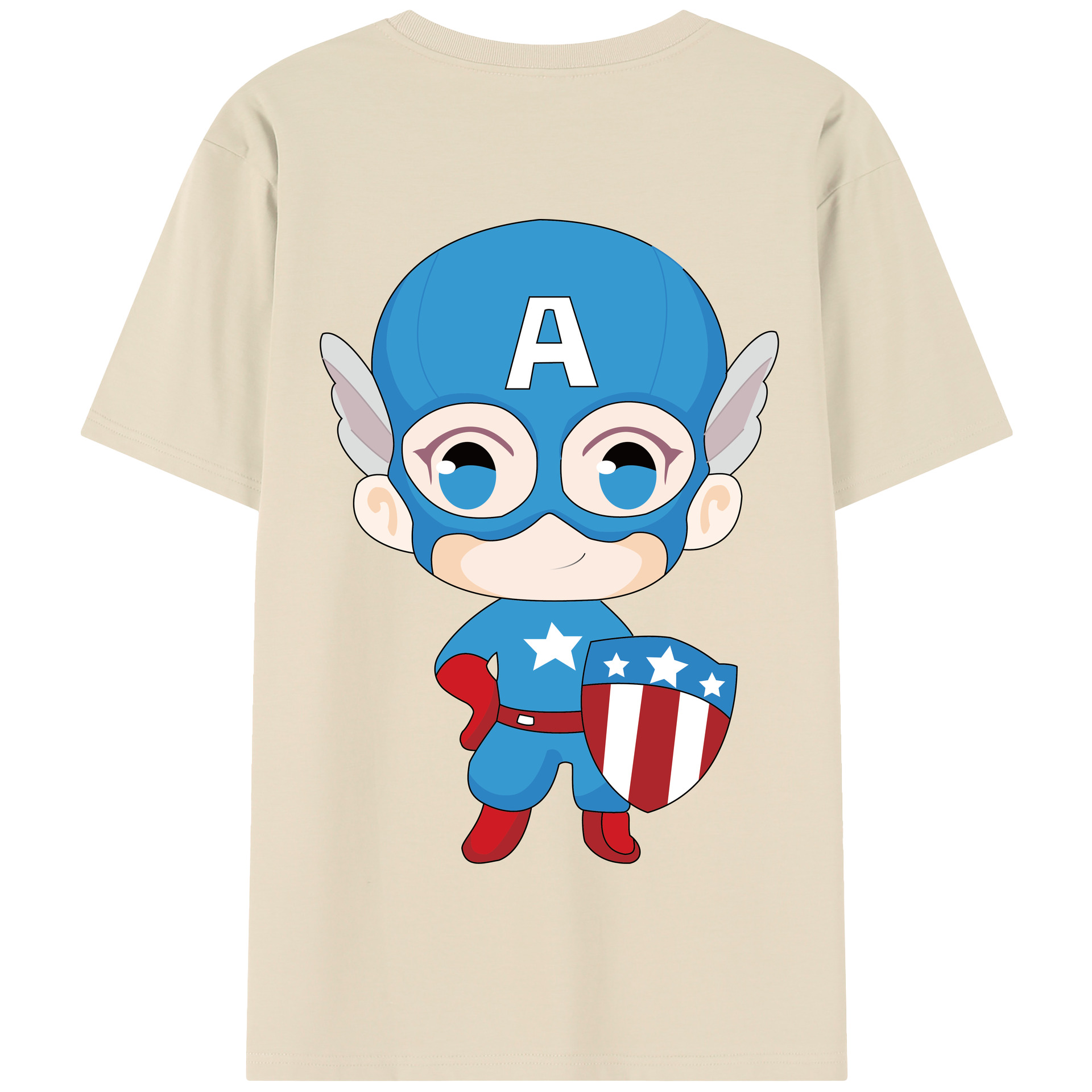 （画像用） アベンジャーズ The Avengers 綿100％半袖Tシャツ（背面プリント）
