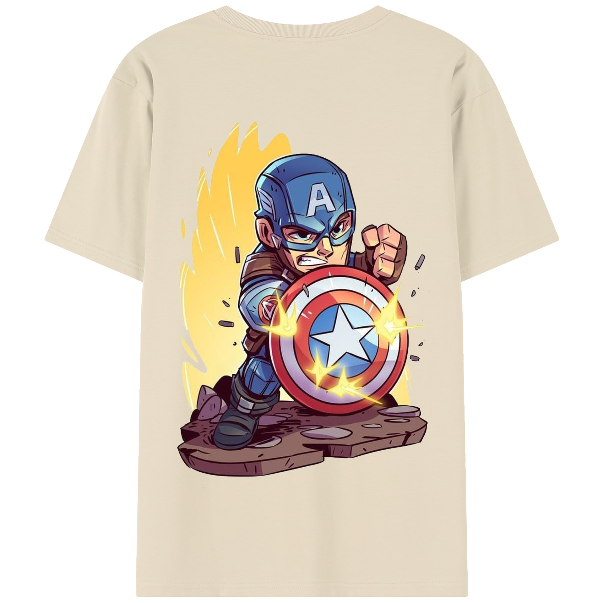 （画像用） アベンジャーズ The Avengers 綿100％半袖Tシャツ（背面プリント）