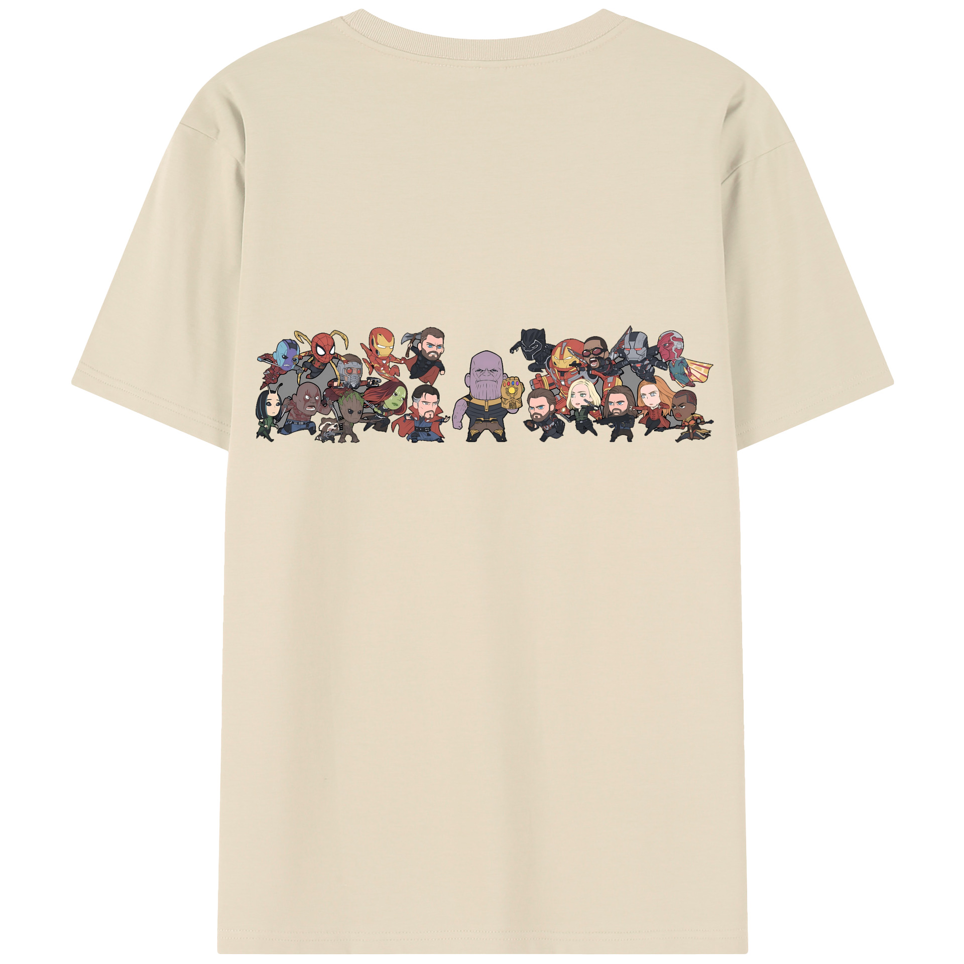（画像用） アベンジャーズ The Avengers 綿100％半袖Tシャツ（背面プリント）