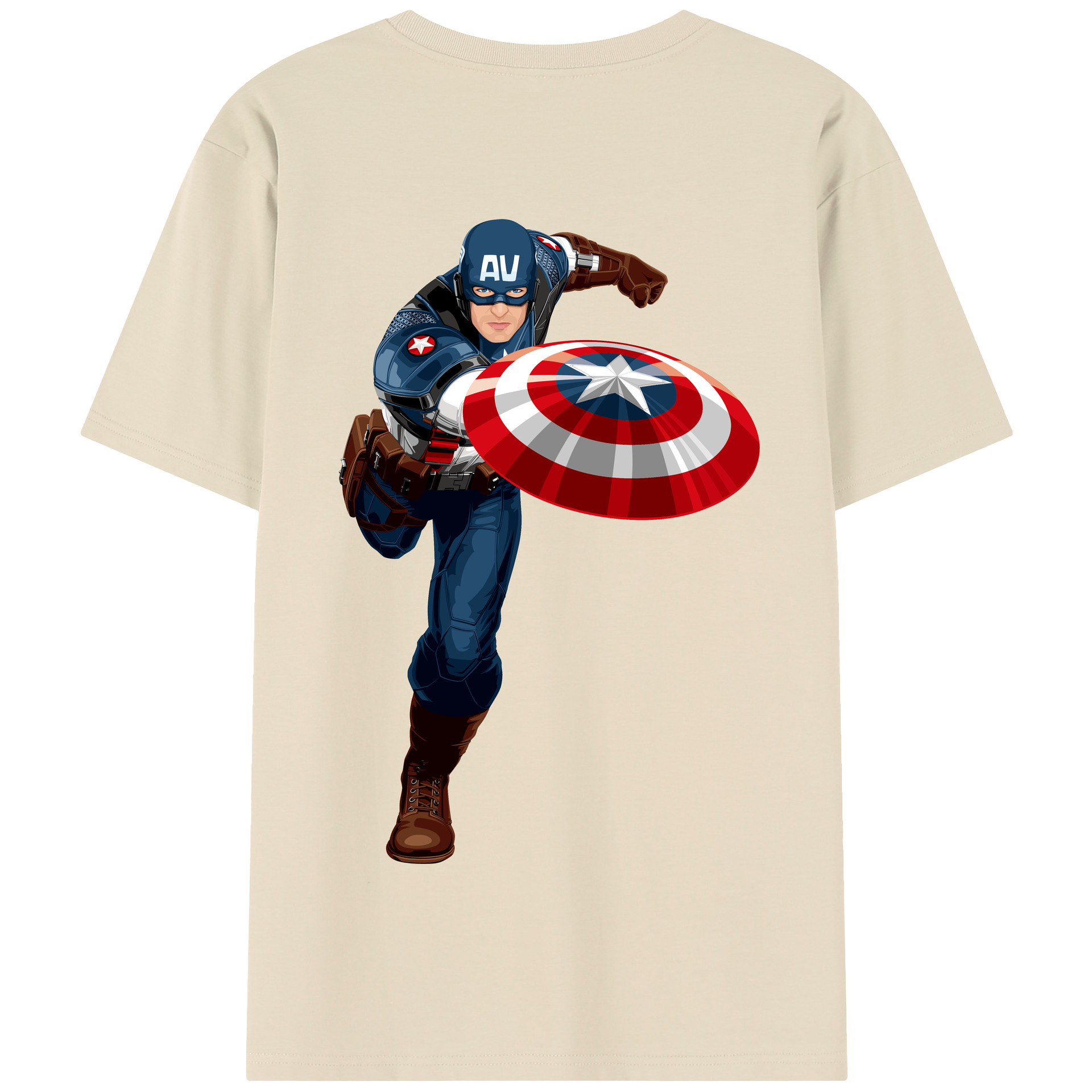 （画像用） アベンジャーズ The Avengers 綿100％半袖Tシャツ（背面プリント）