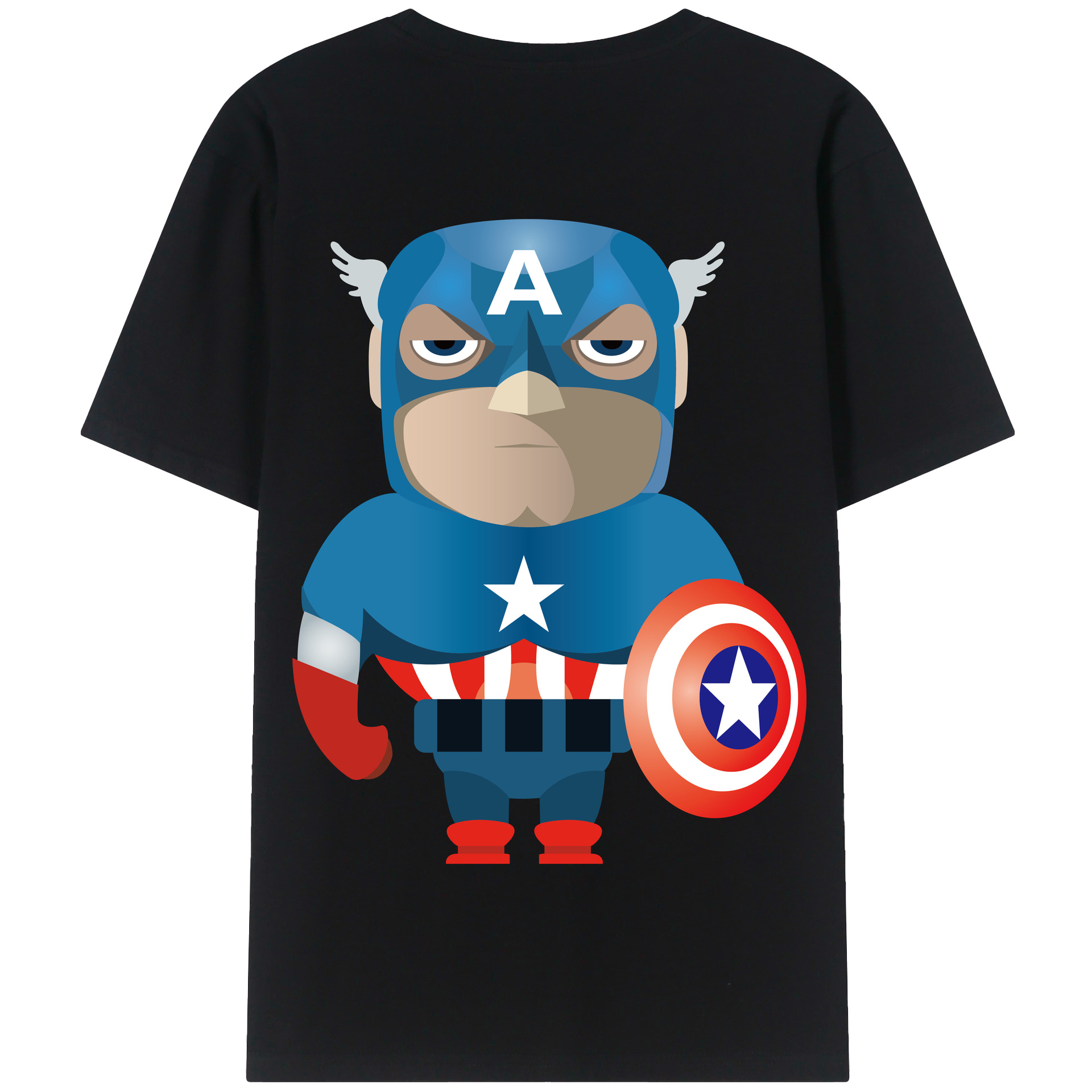 （画像用） アベンジャーズ The Avengers 綿100％半袖Tシャツ（背面プリント）