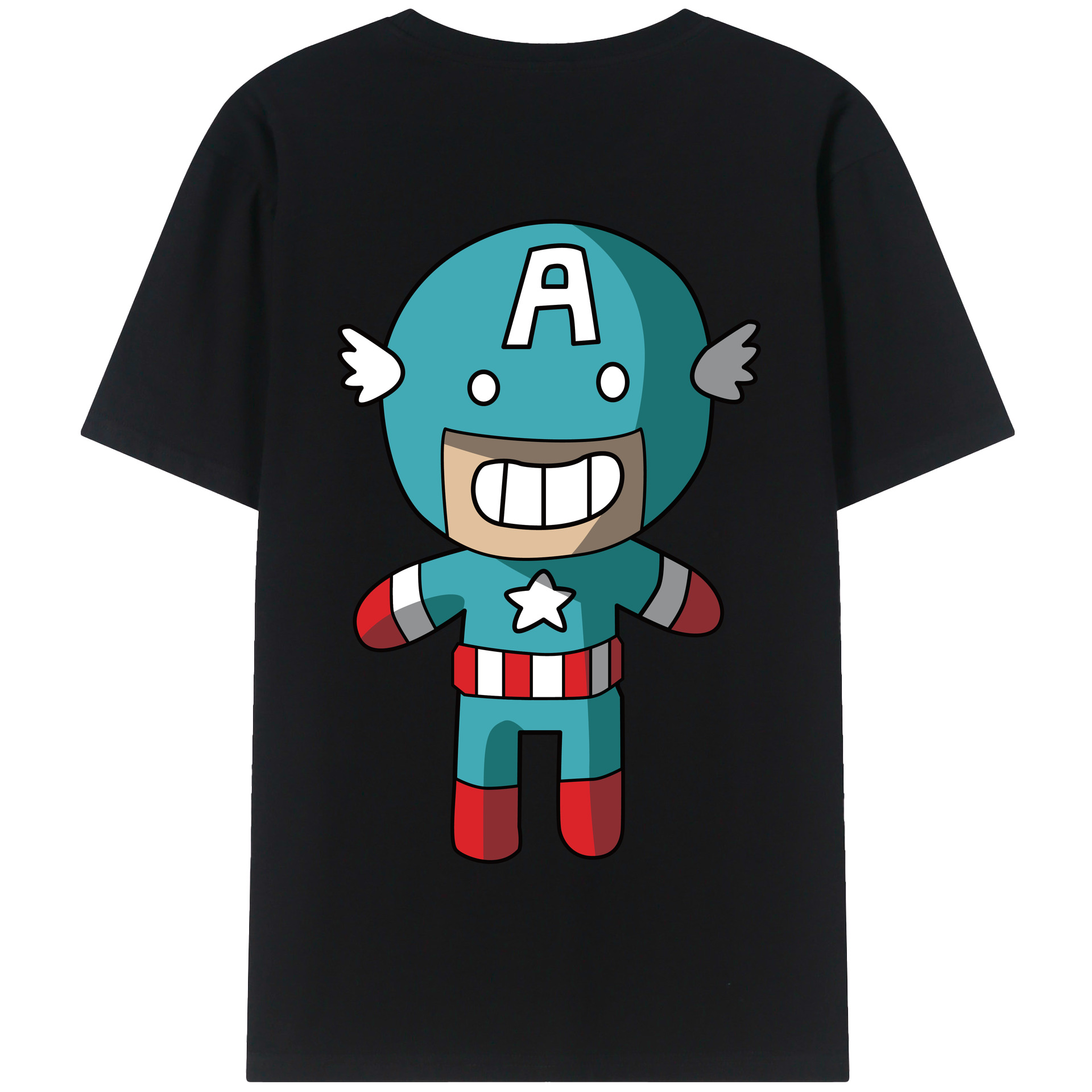 （画像用） アベンジャーズ The Avengers 綿100％半袖Tシャツ（背面プリント）
