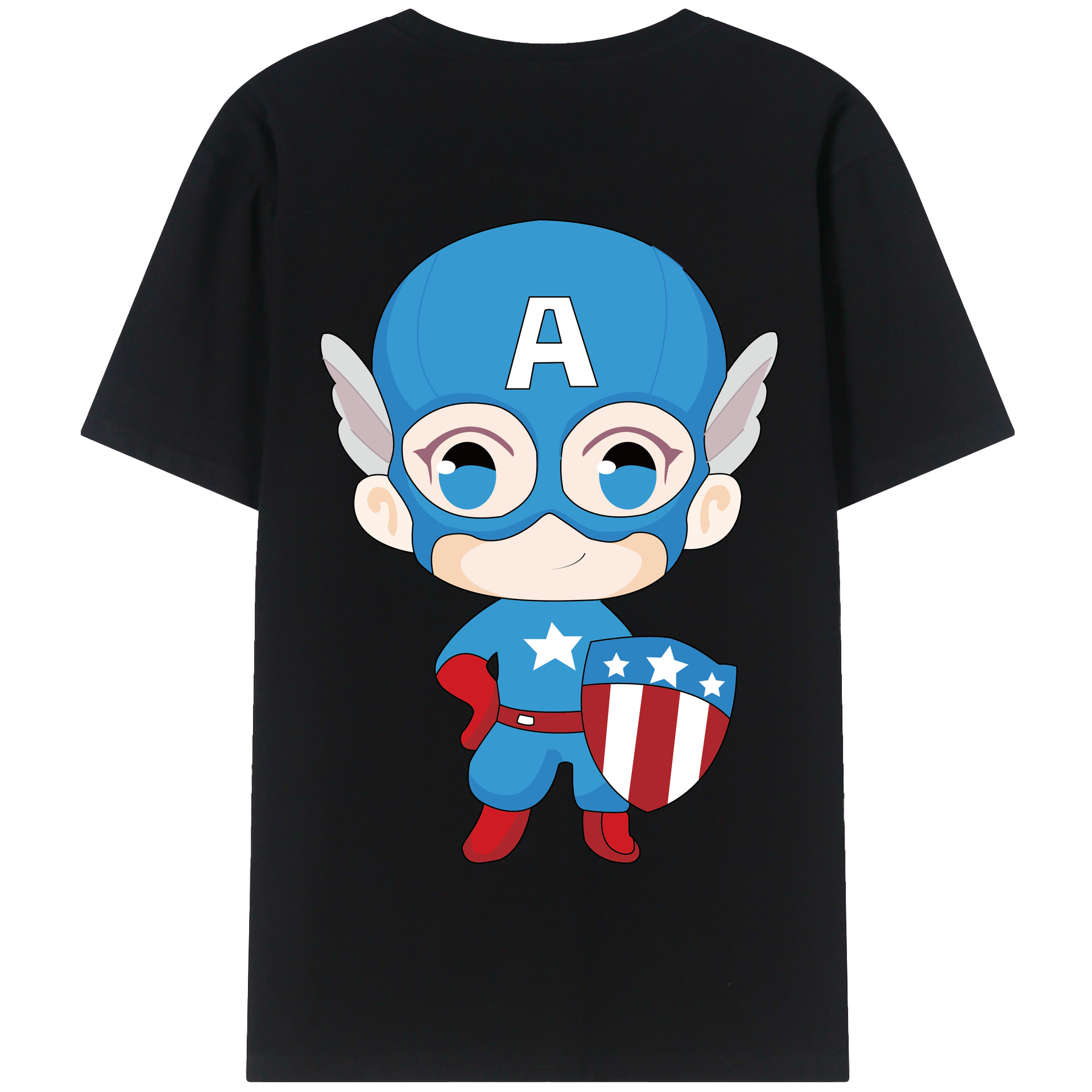 （画像用） アベンジャーズ The Avengers 綿100％半袖Tシャツ（背面プリント）