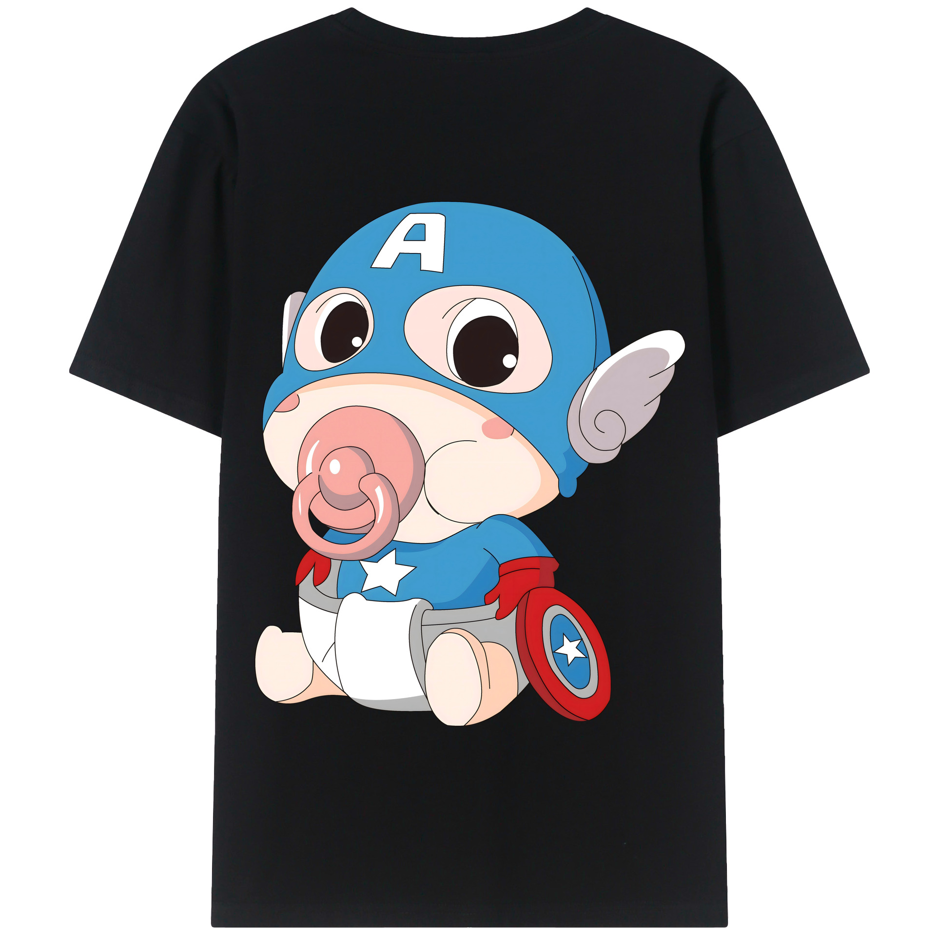 （画像用） アベンジャーズ The Avengers 綿100％半袖Tシャツ（背面プリント）
