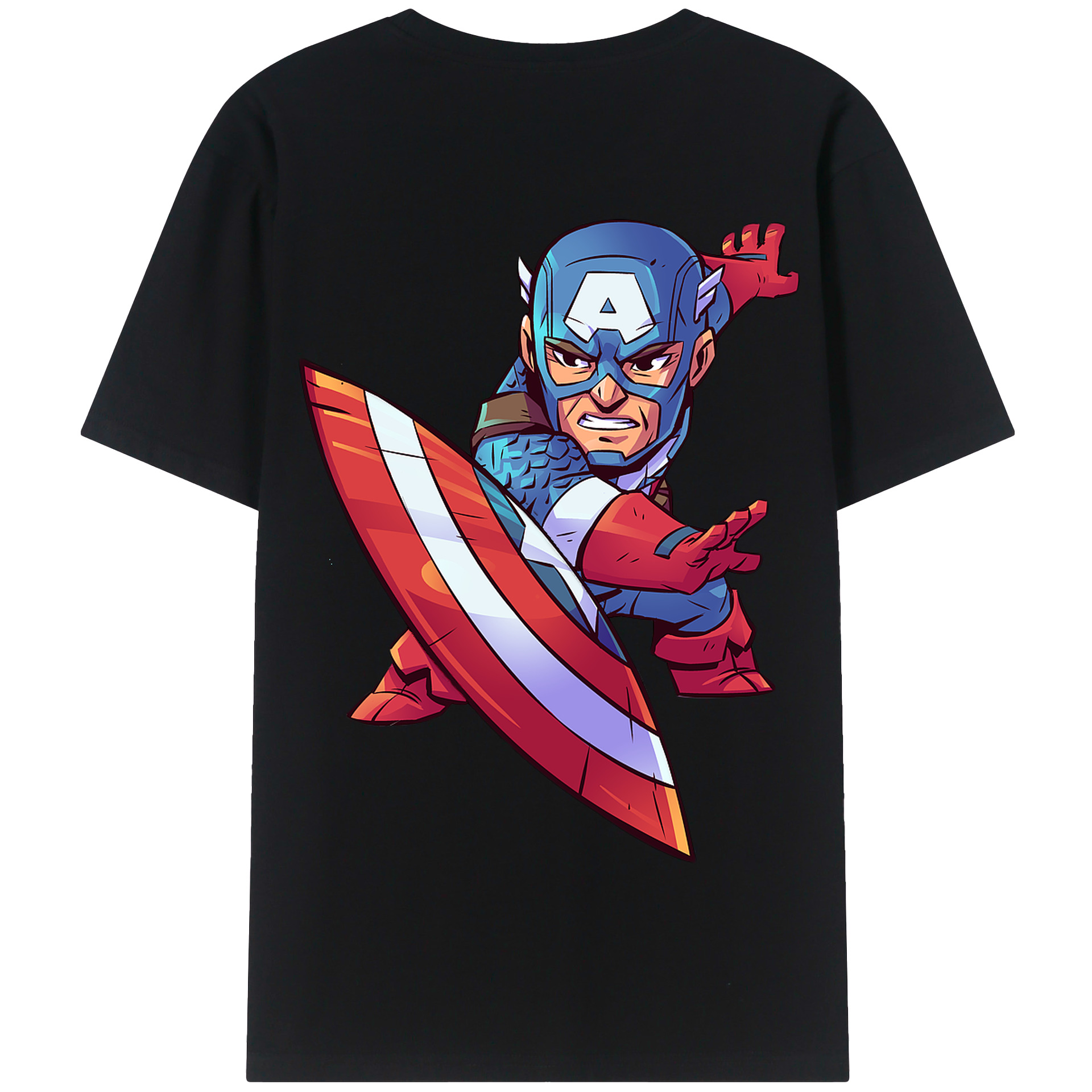 （画像用） アベンジャーズ The Avengers 綿100％半袖Tシャツ（背面プリント）