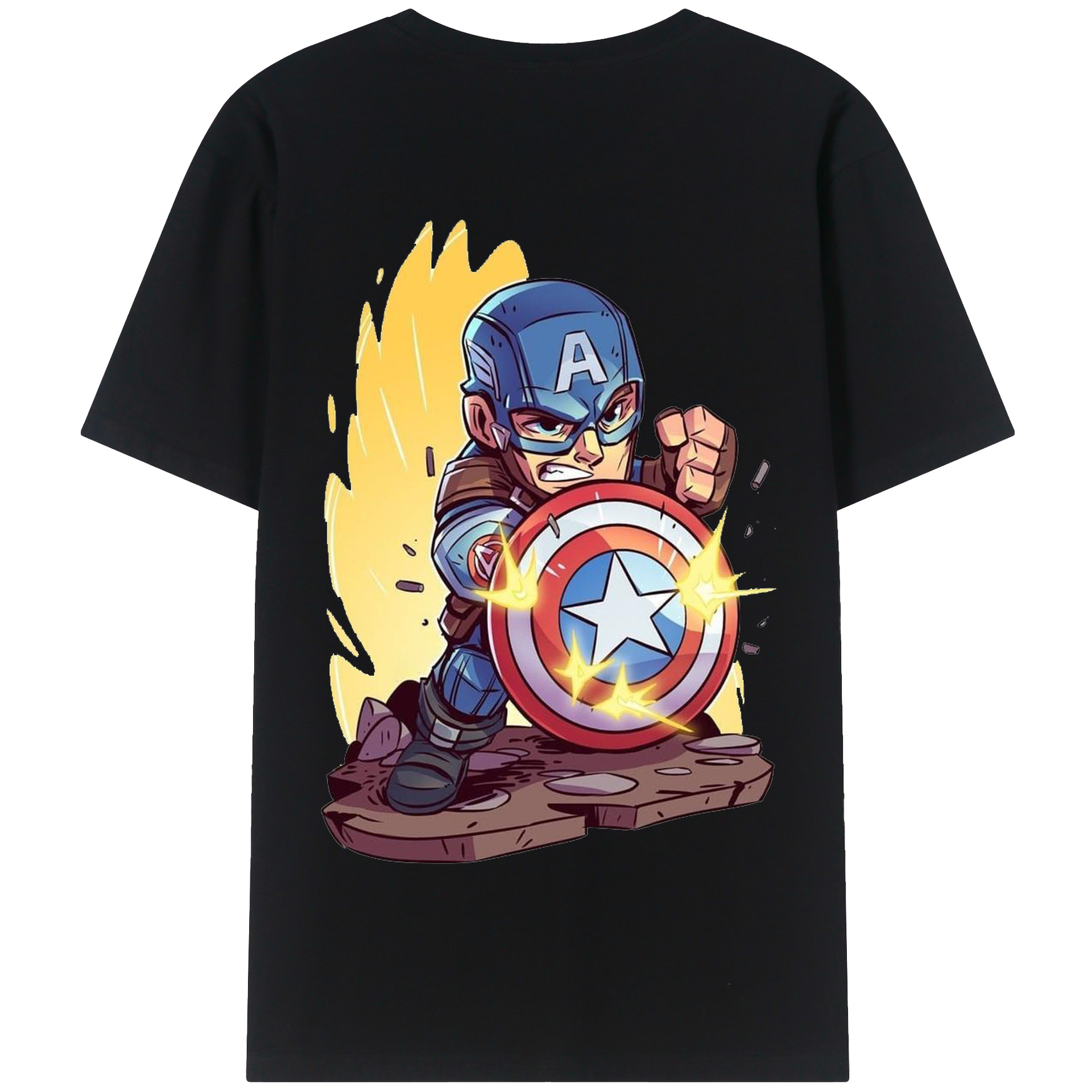 （画像用） アベンジャーズ The Avengers 綿100％半袖Tシャツ（背面プリント）
