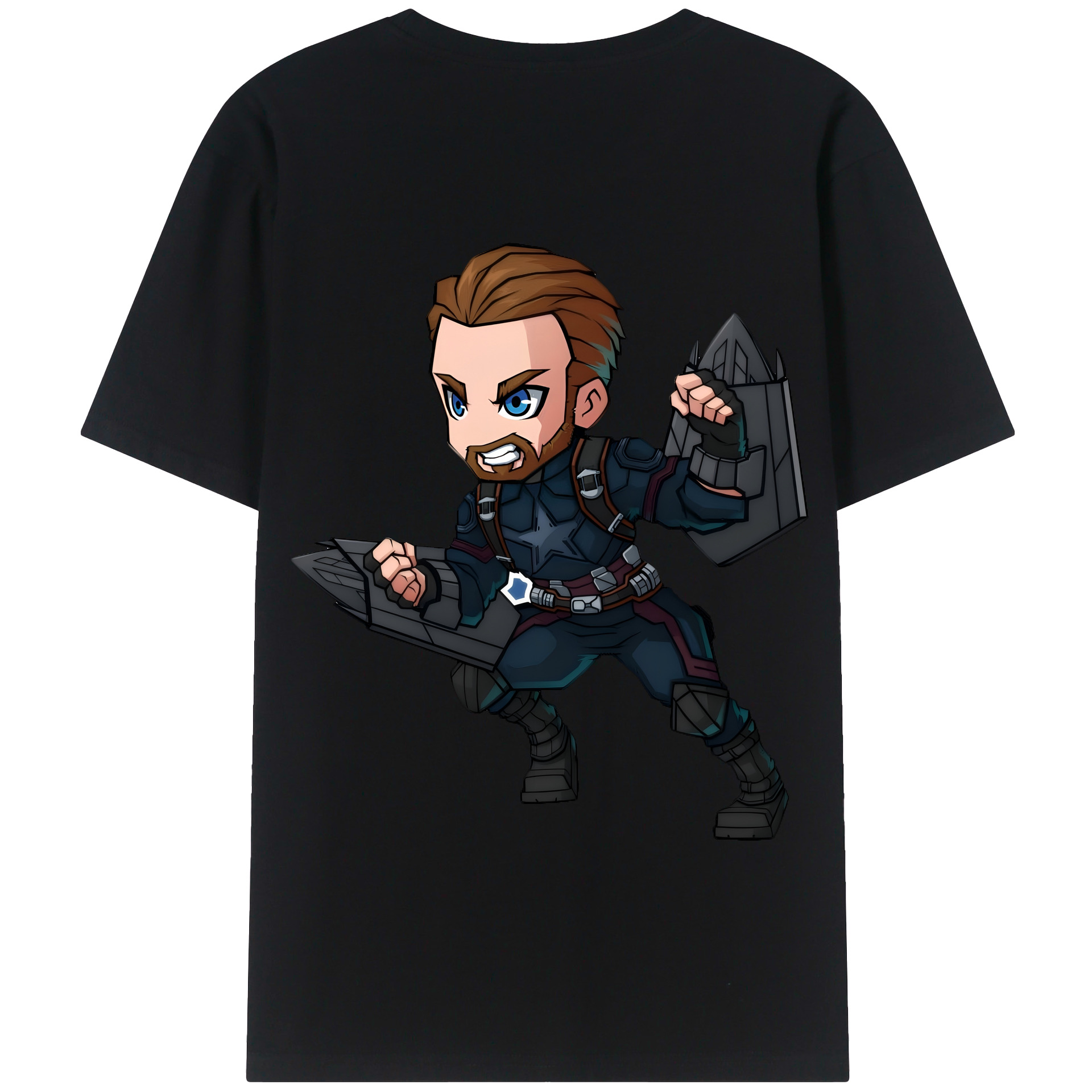 （画像用） アベンジャーズ The Avengers 綿100％半袖Tシャツ（背面プリント）