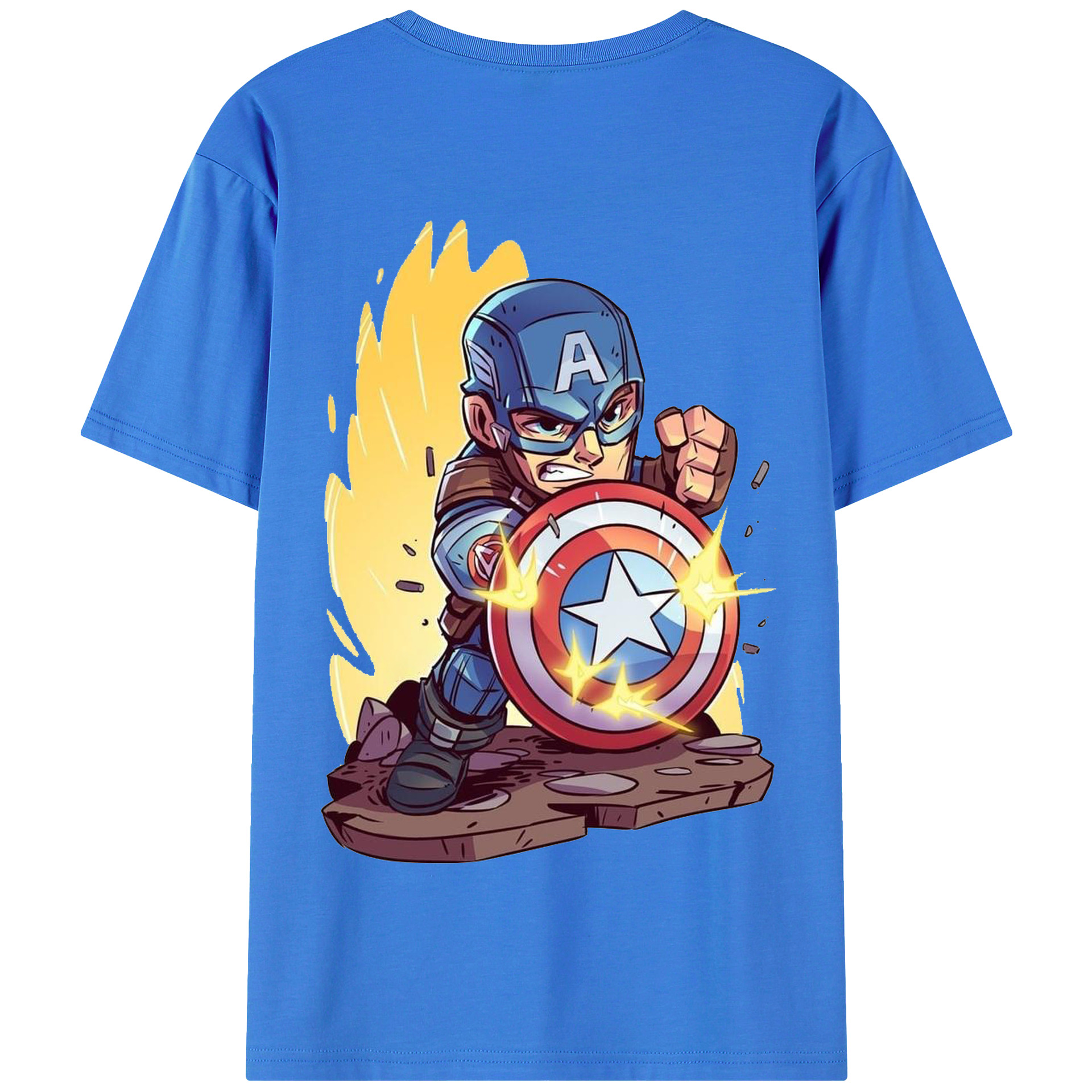 （画像用） アベンジャーズ The Avengers 綿100％半袖Tシャツ（背面プリント）