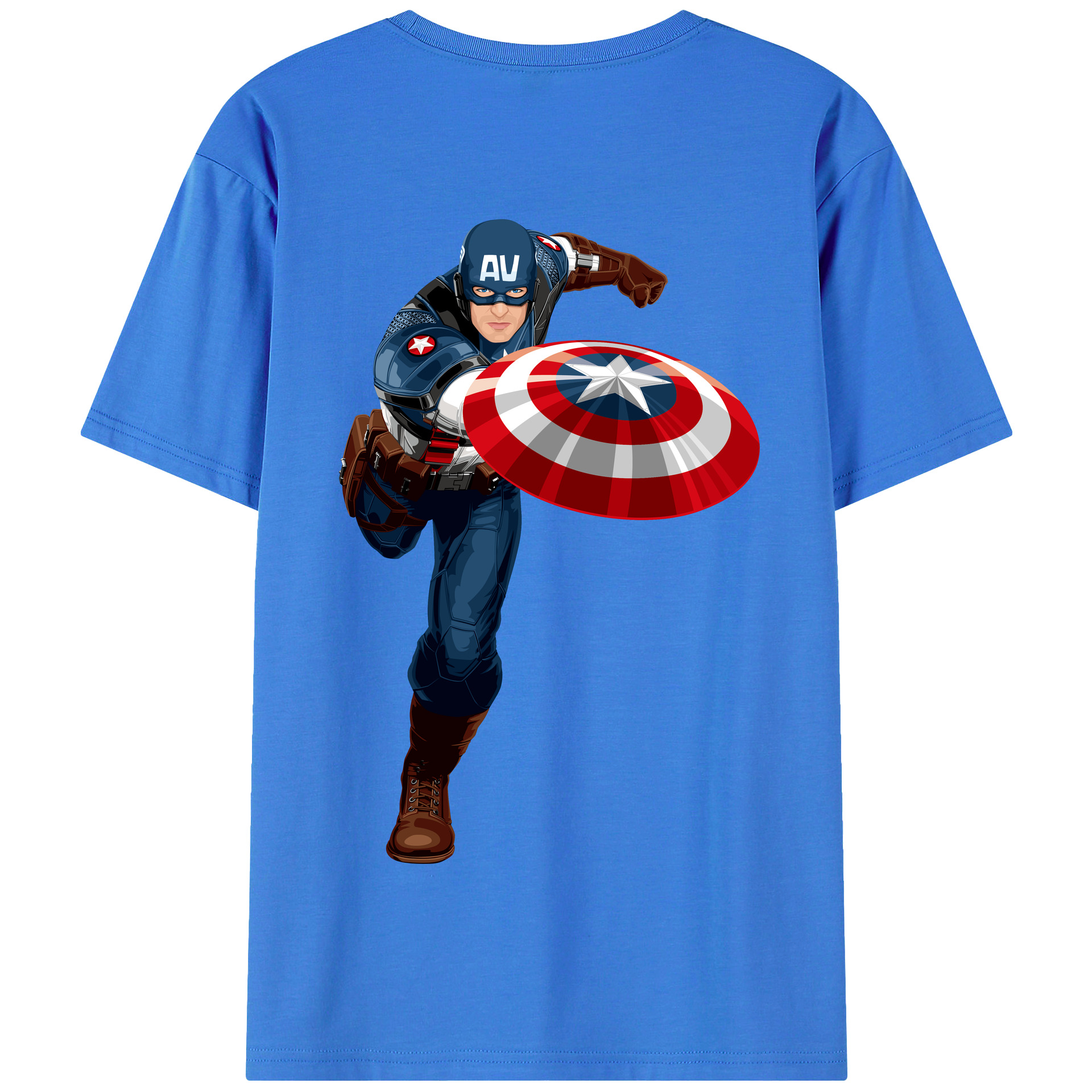 （画像用） アベンジャーズ The Avengers 綿100％半袖Tシャツ（背面プリント）