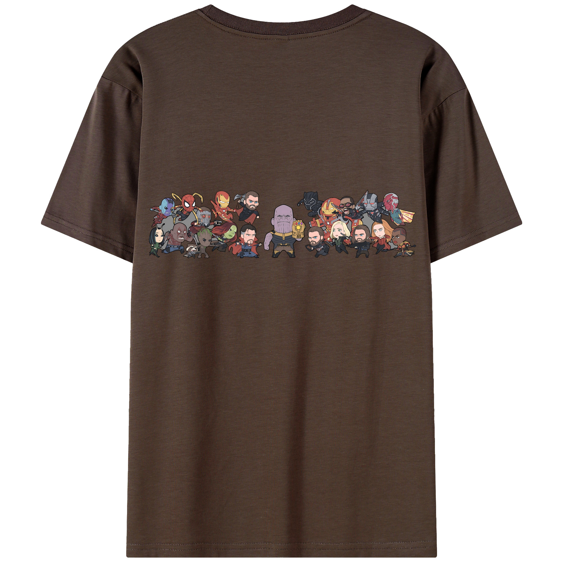 （画像用） アベンジャーズ The Avengers 綿100％半袖Tシャツ（背面プリント）