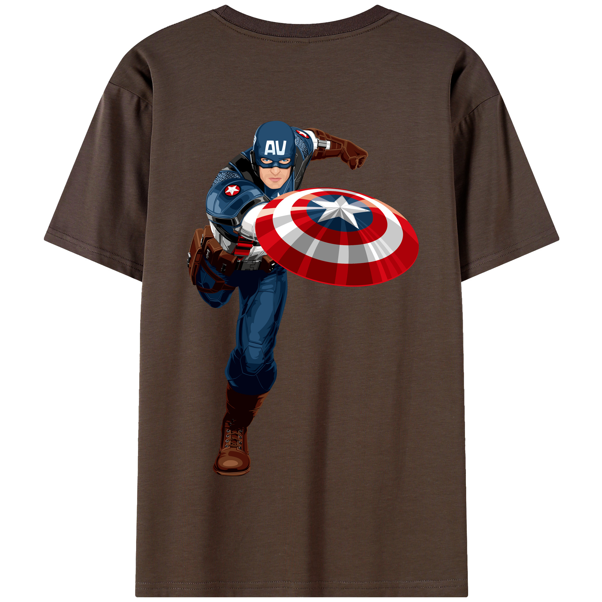 （画像用） アベンジャーズ The Avengers 綿100％半袖Tシャツ（背面プリント）