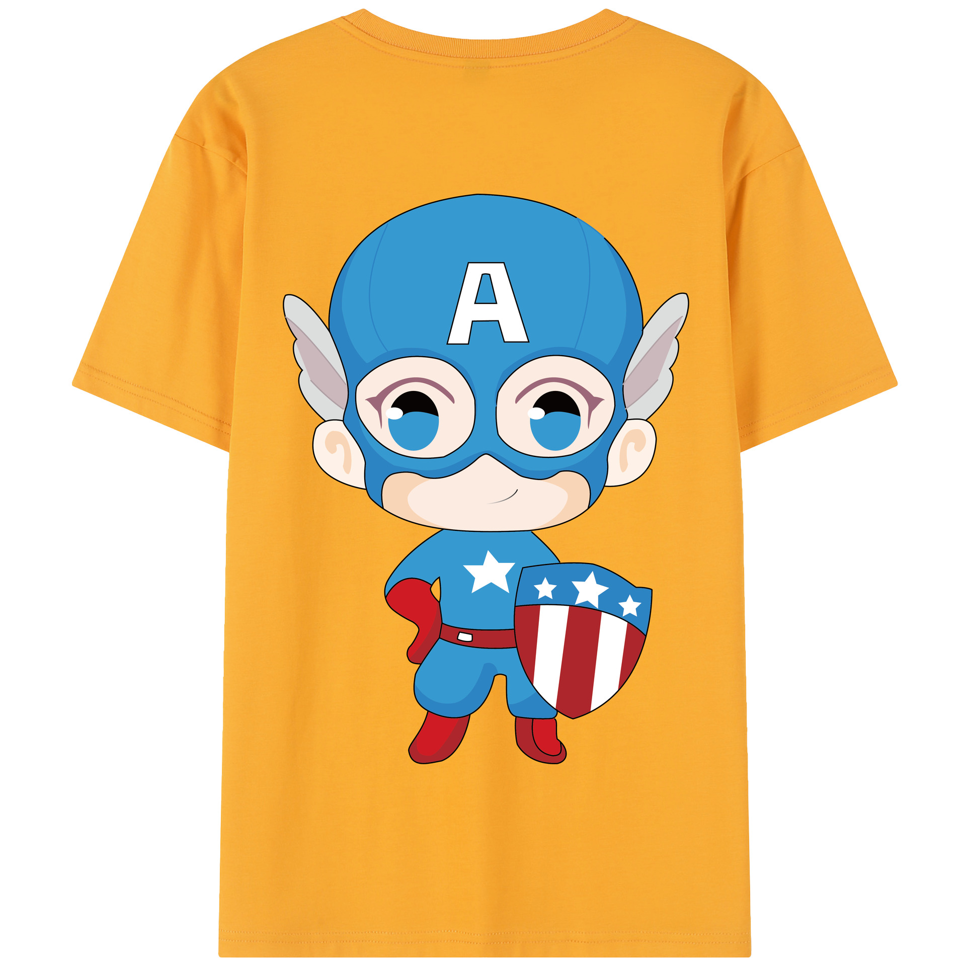 （画像用） アベンジャーズ The Avengers 綿100％半袖Tシャツ（背面プリント）