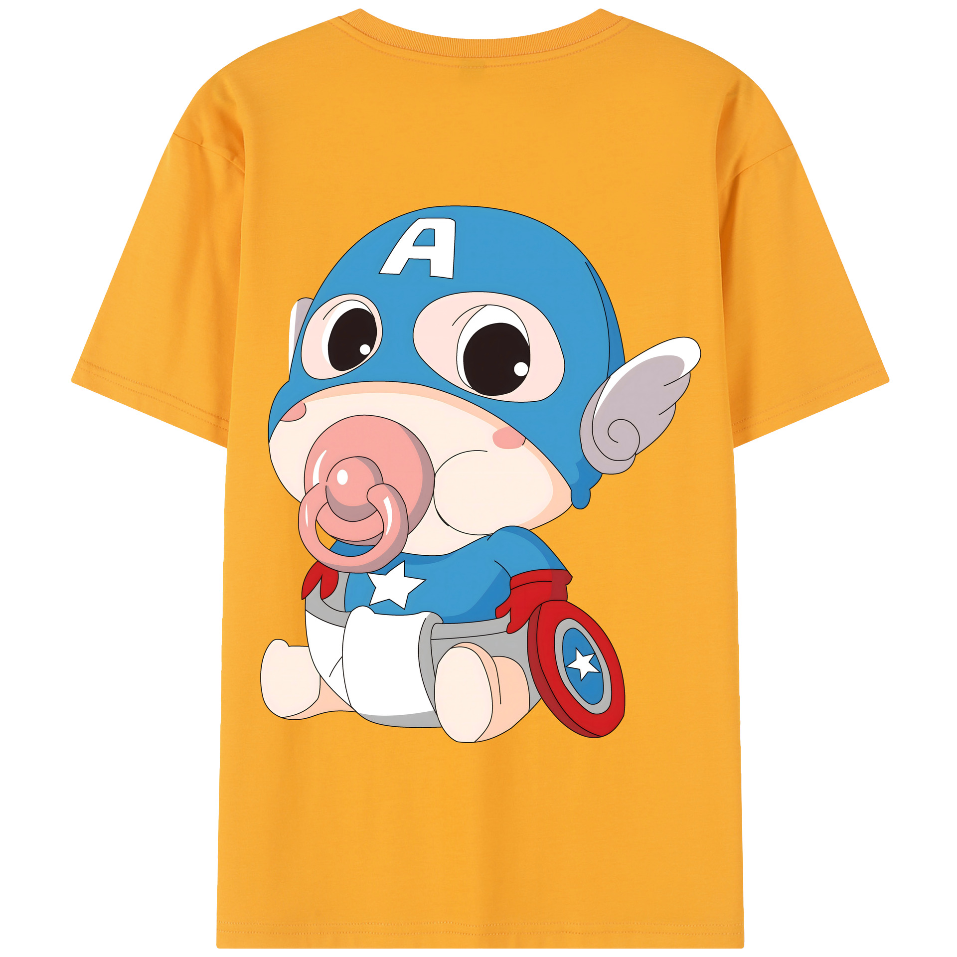 （画像用） アベンジャーズ The Avengers 綿100％半袖Tシャツ（背面プリント）