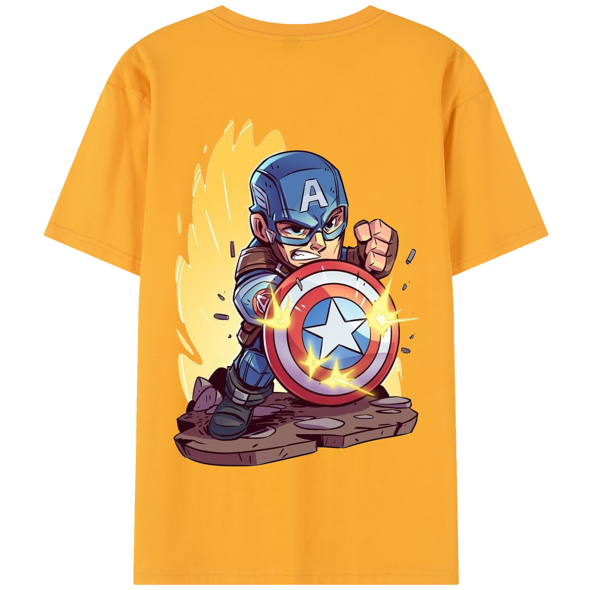 （画像用） アベンジャーズ The Avengers 綿100％半袖Tシャツ（背面プリント）