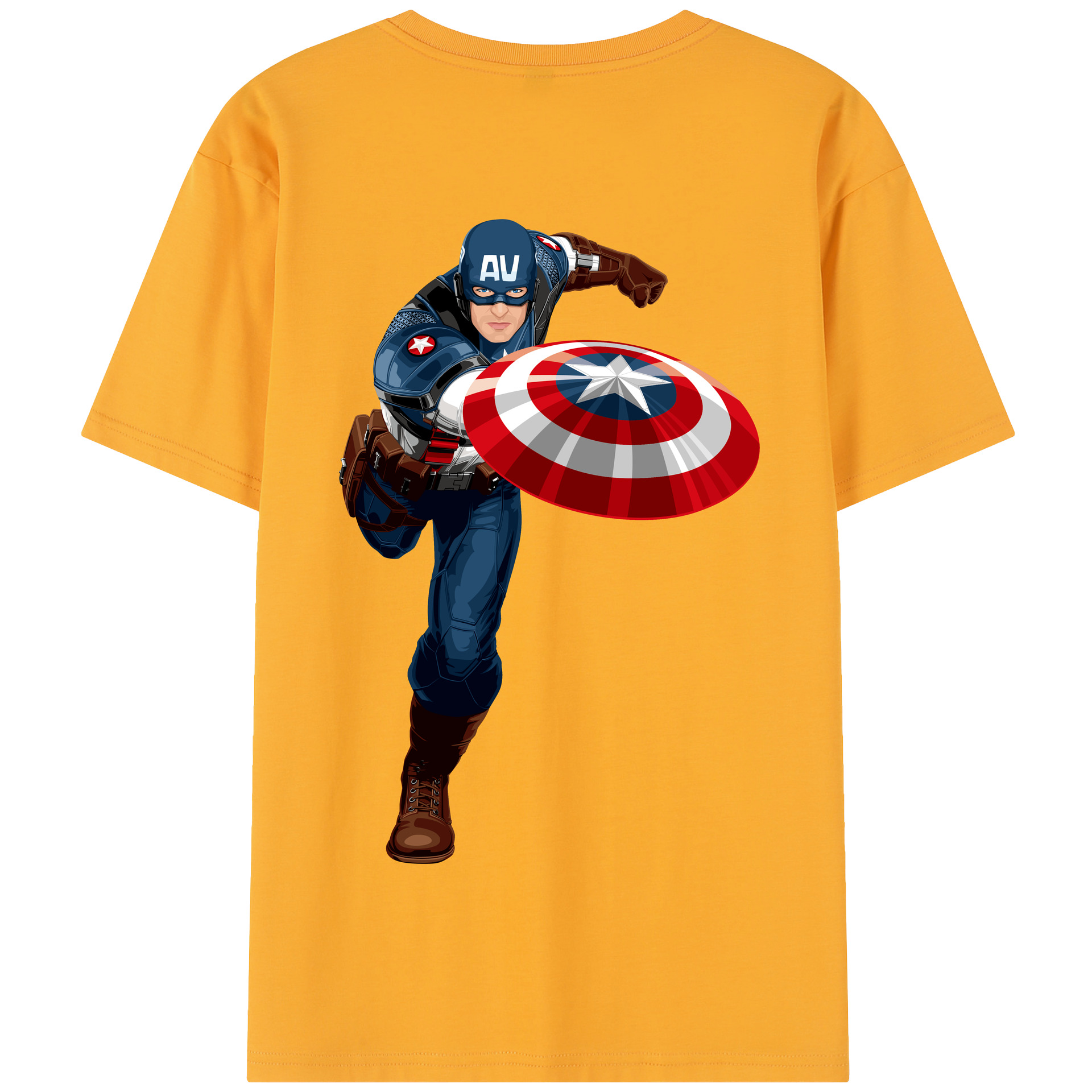（画像用） アベンジャーズ The Avengers 綿100％半袖Tシャツ（背面プリント）