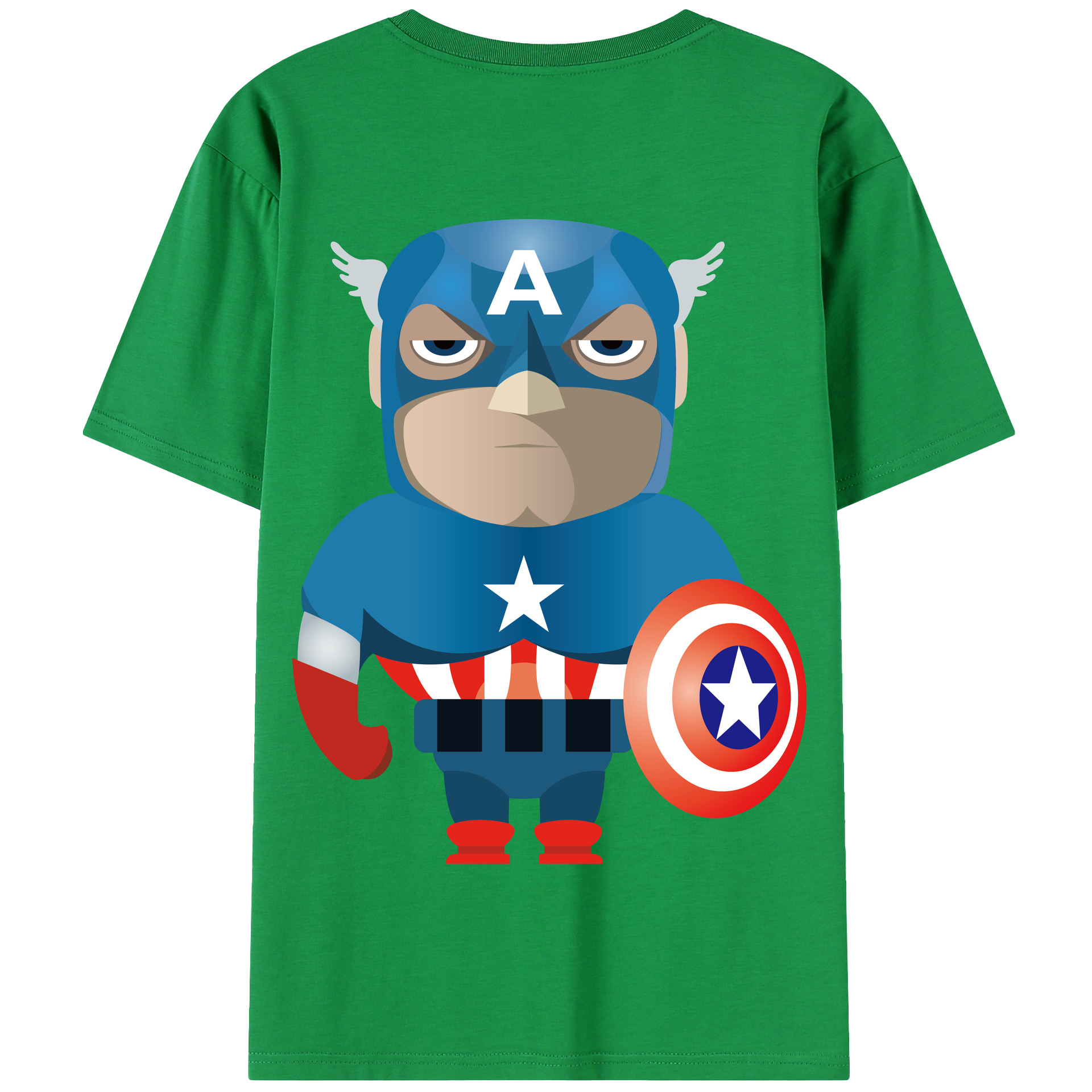 （画像用） アベンジャーズ The Avengers 綿100％半袖Tシャツ（背面プリント）