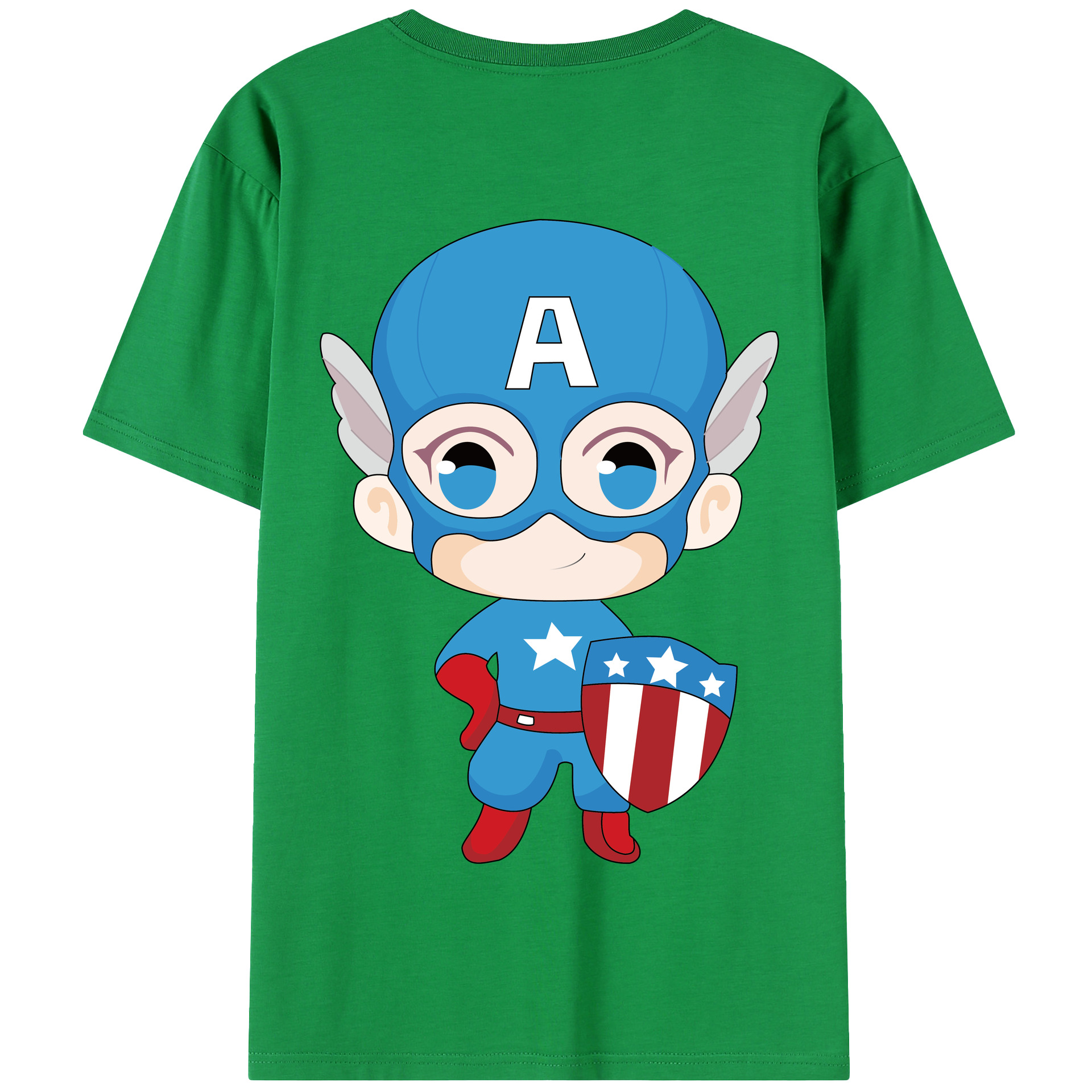 （画像用） アベンジャーズ The Avengers 綿100％半袖Tシャツ（背面プリント）