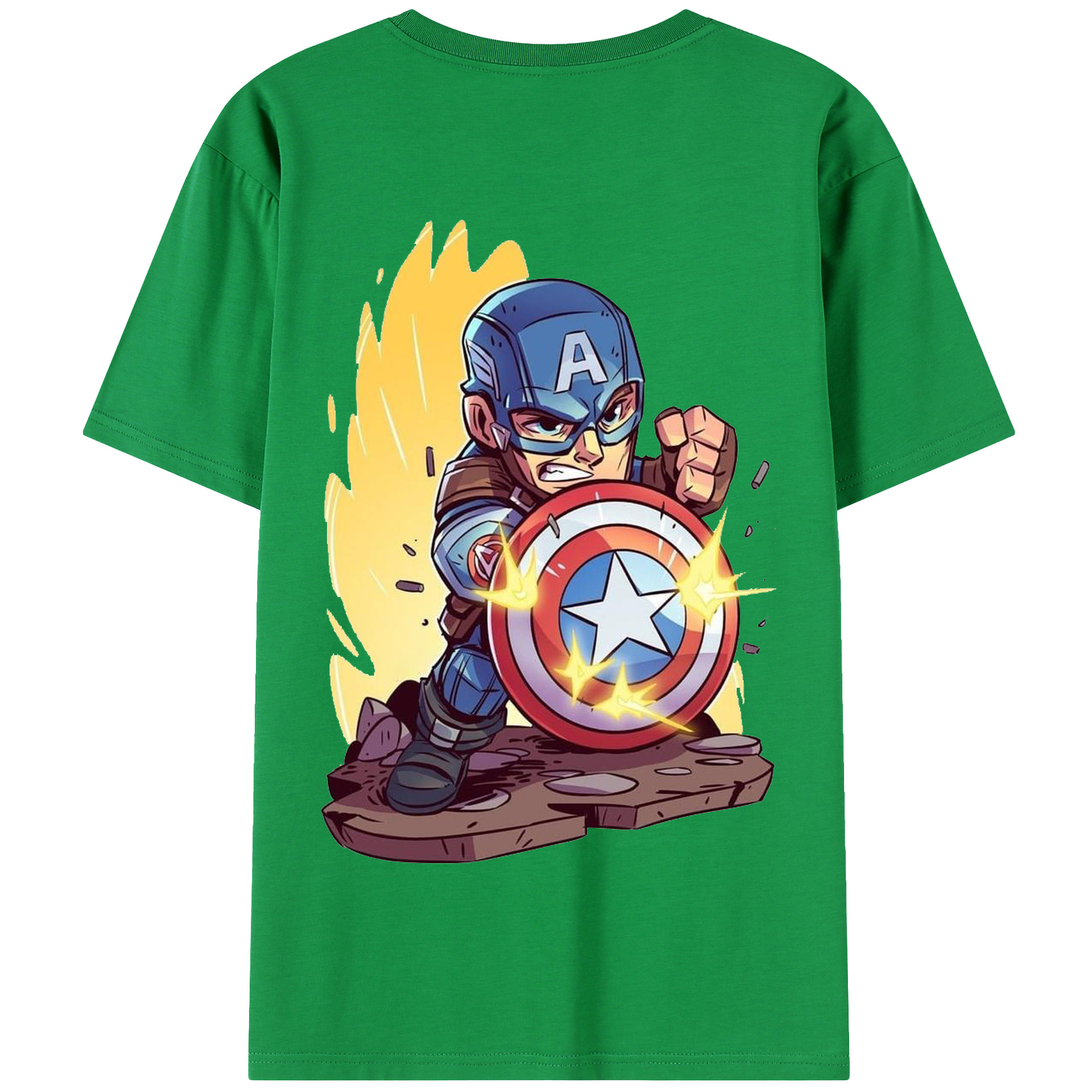 （画像用） アベンジャーズ The Avengers 綿100％半袖Tシャツ（背面プリント）