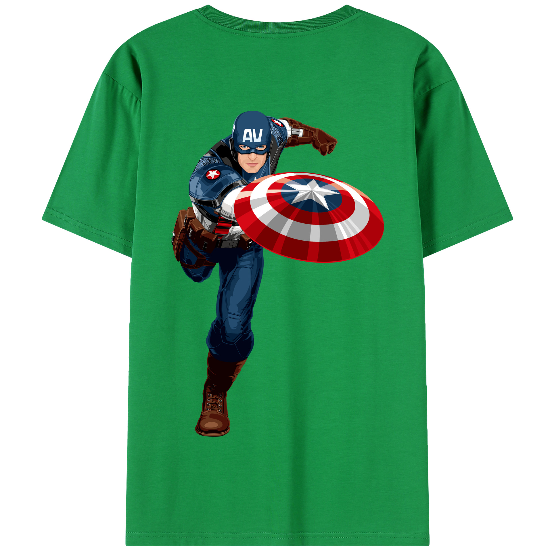 （画像用） アベンジャーズ The Avengers 綿100％半袖Tシャツ（背面プリント）