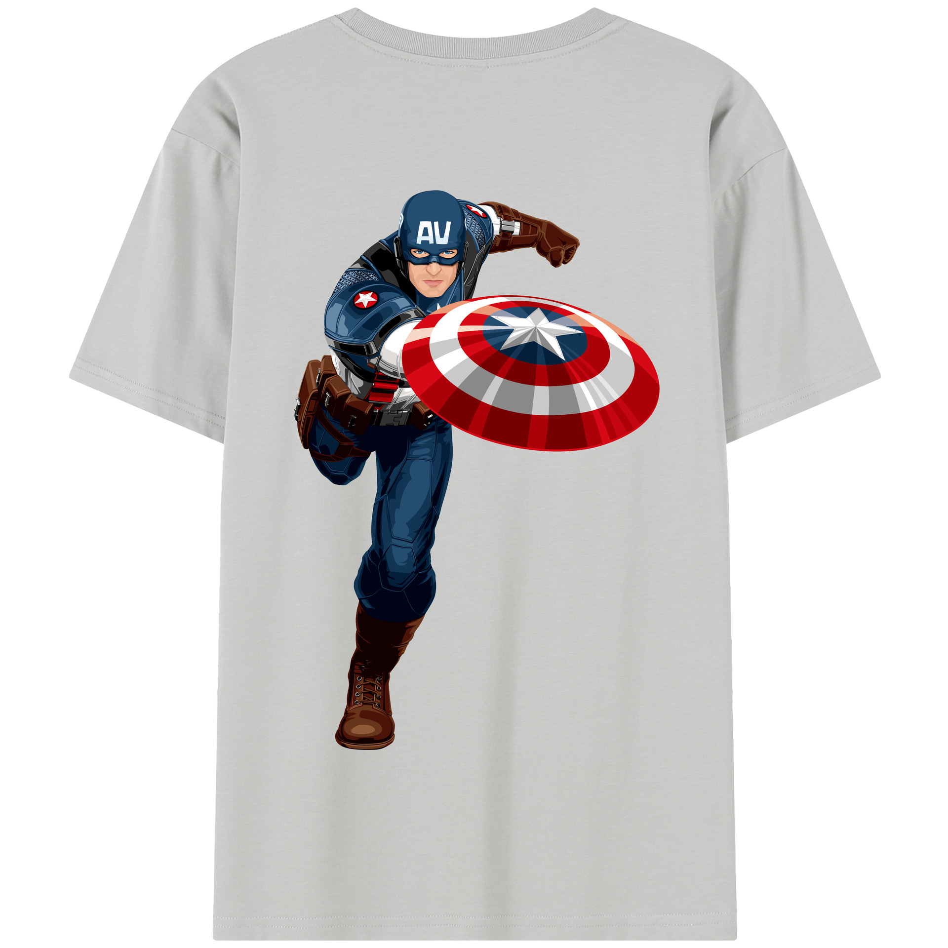 （画像用） アベンジャーズ The Avengers 綿100％半袖Tシャツ（背面プリント）