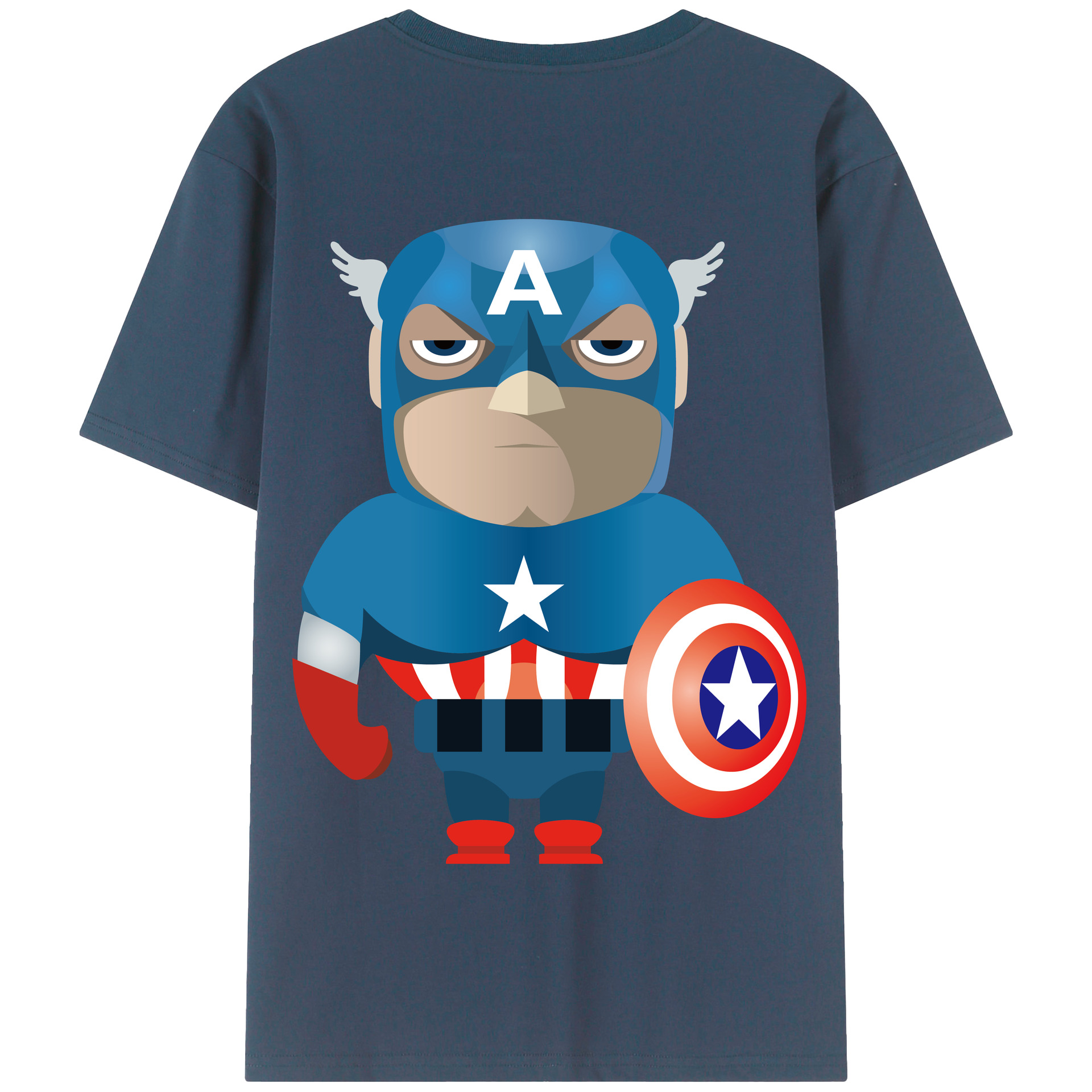 （画像用） アベンジャーズ The Avengers 綿100％半袖Tシャツ（背面プリント）