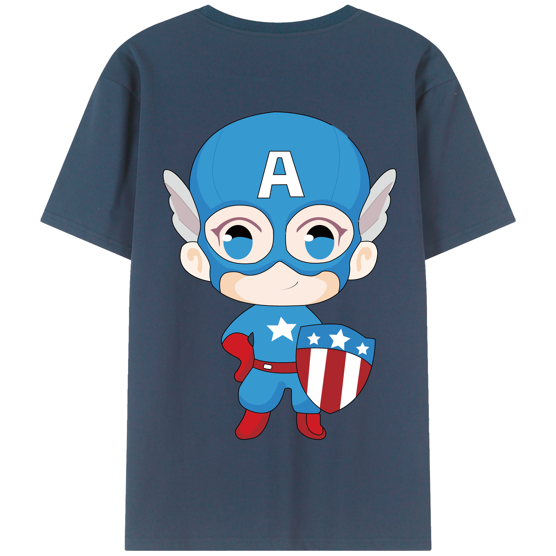 （画像用） アベンジャーズ The Avengers 綿100％半袖Tシャツ（背面プリント）
