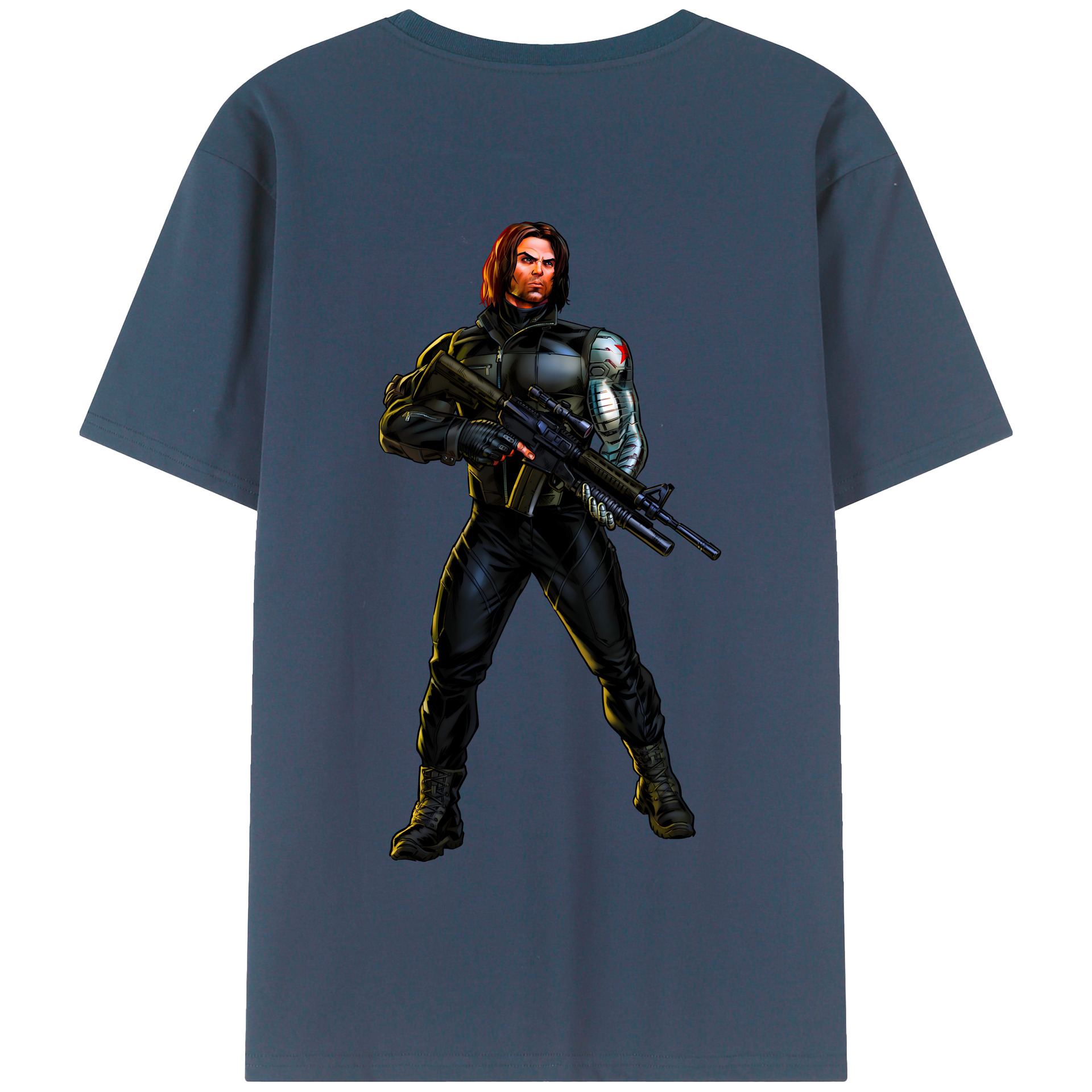 （画像用） アベンジャーズ The Avengers 綿100％半袖Tシャツ（背面プリント）