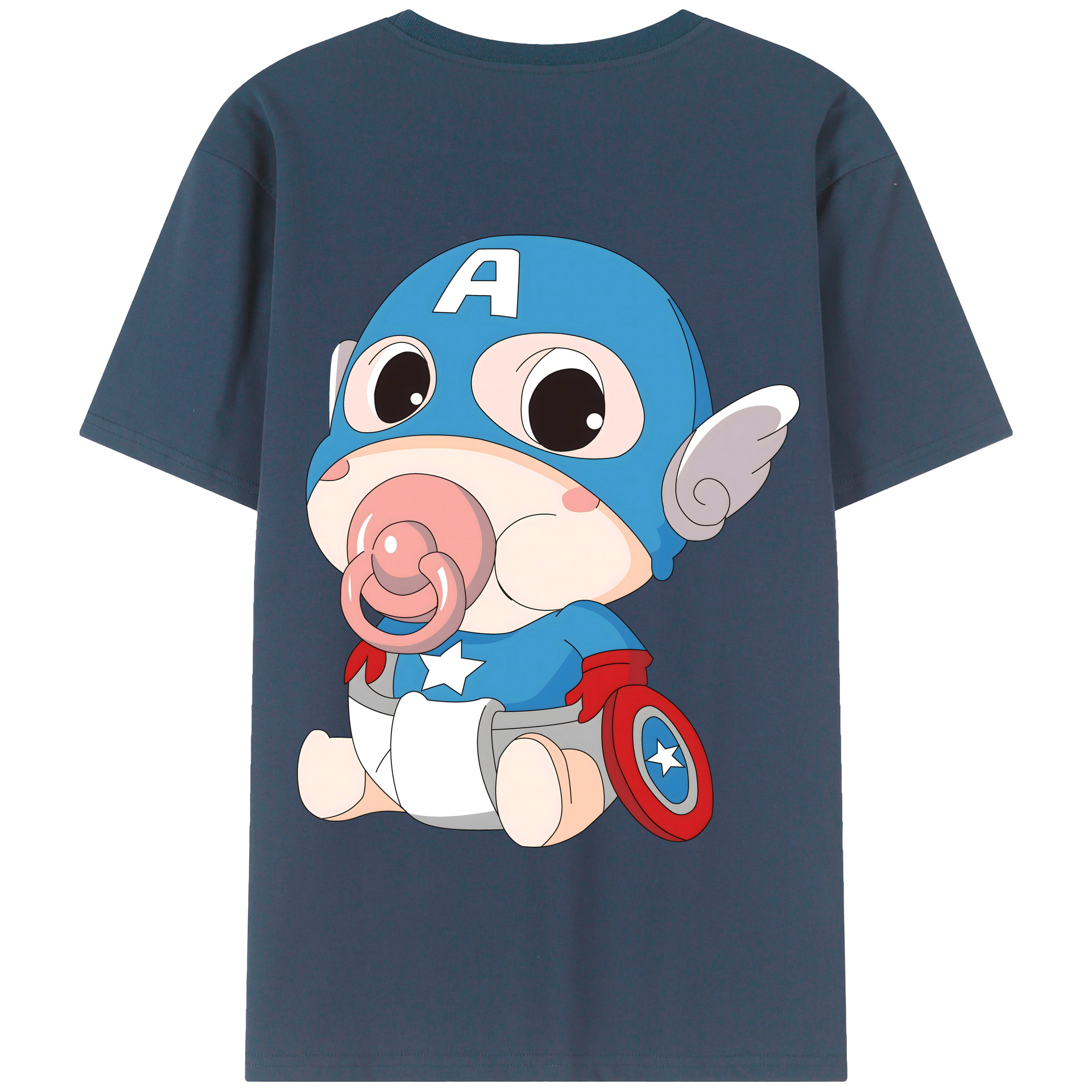 （画像用） アベンジャーズ The Avengers 綿100％半袖Tシャツ（背面プリント）