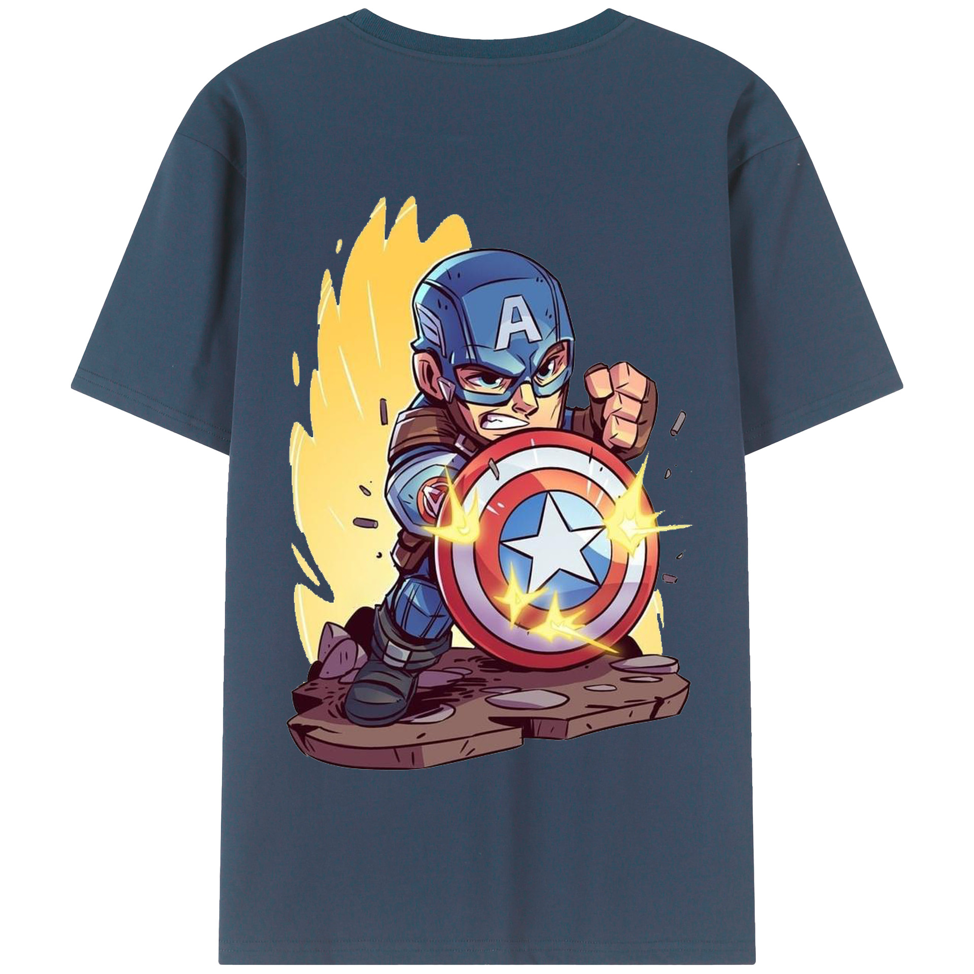 （画像用） アベンジャーズ The Avengers 綿100％半袖Tシャツ（背面プリント）