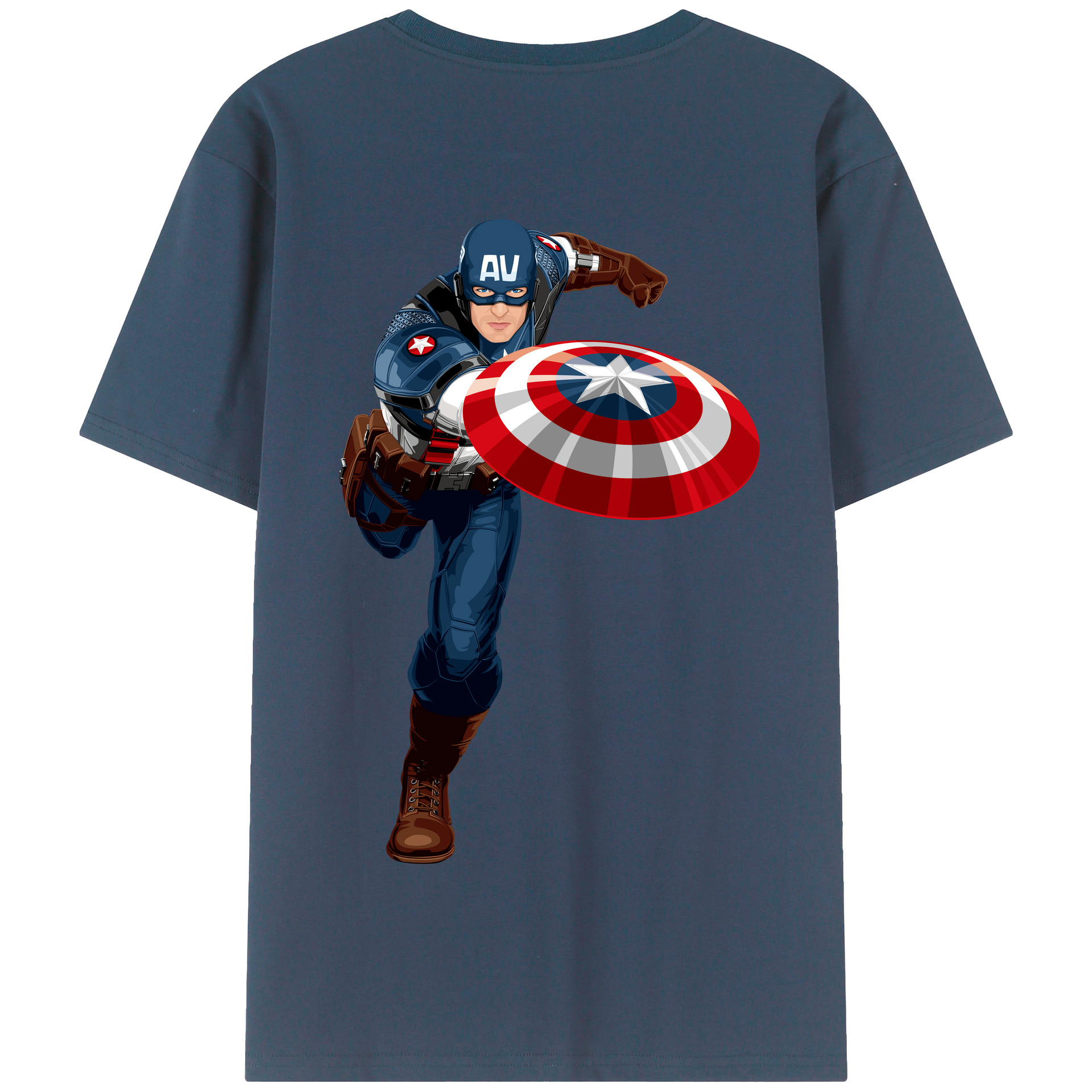 （画像用） アベンジャーズ The Avengers 綿100％半袖Tシャツ（背面プリント）