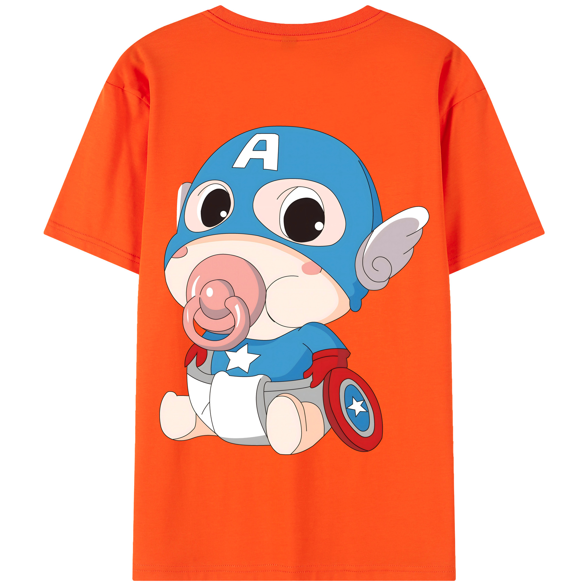 （画像用） アベンジャーズ The Avengers 綿100％半袖Tシャツ（背面プリント）